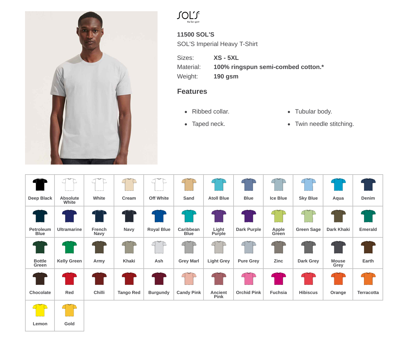 MEDIUM WHITE Men's Branded Imperial T-Shirt