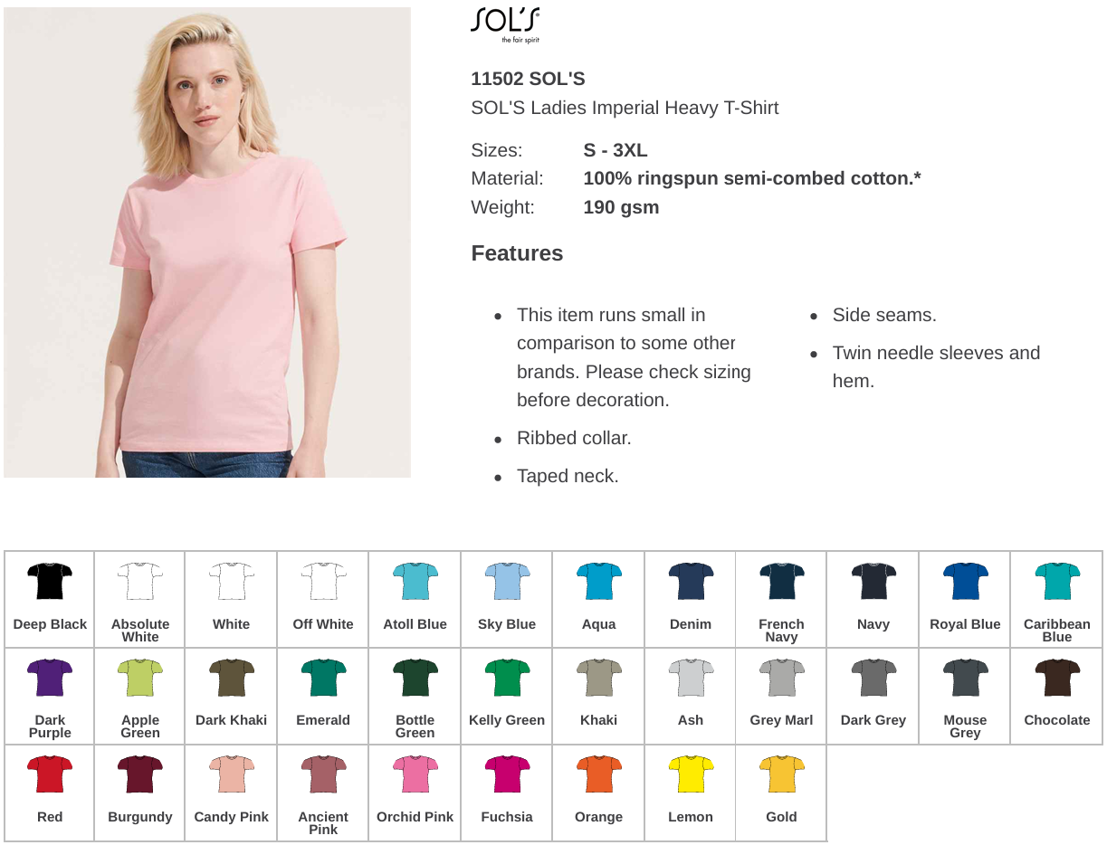 Ladies Branded Imperial T-Shirt