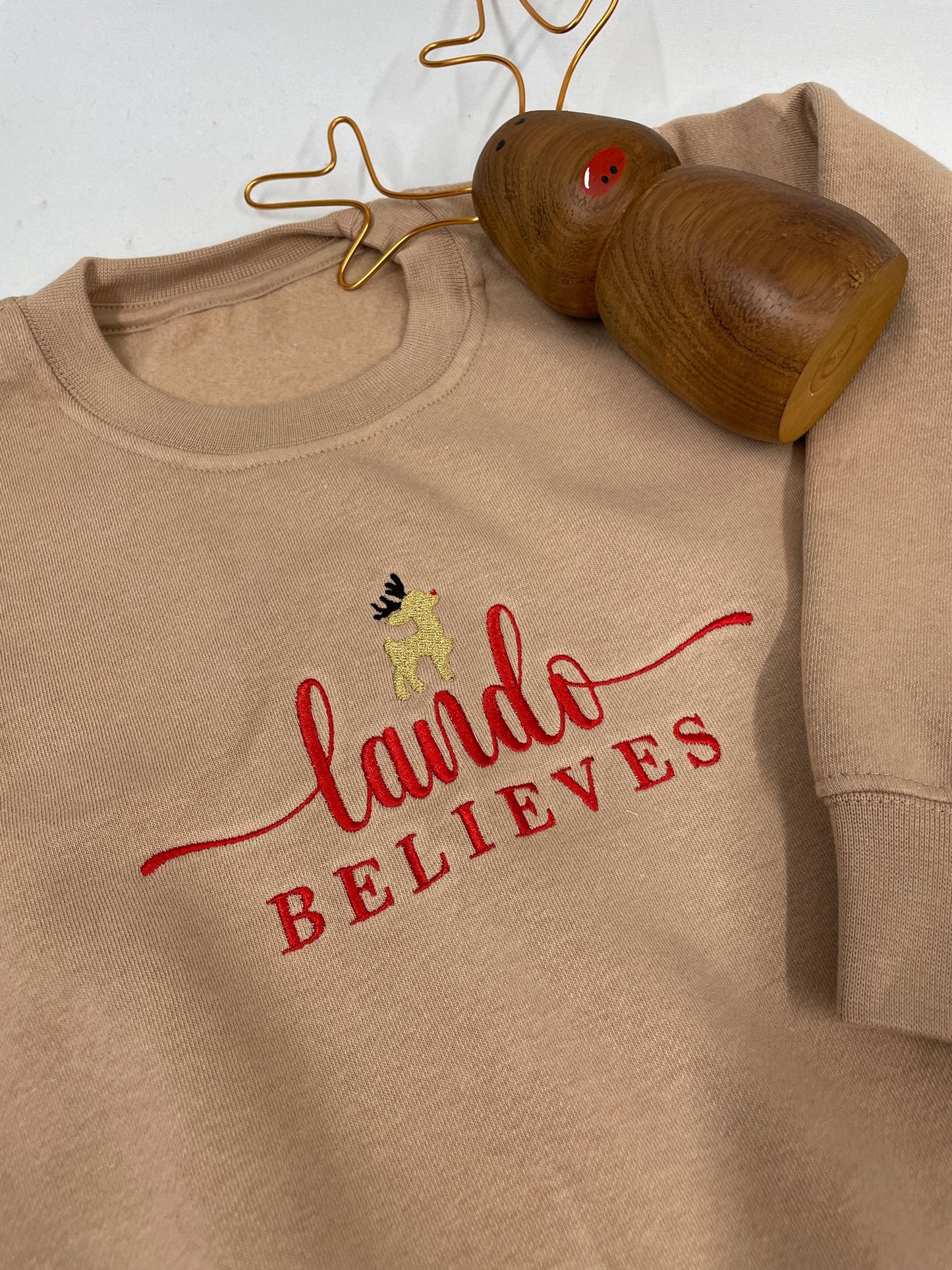 Children's ‘Believes’ Personalised Christmas Sweater
