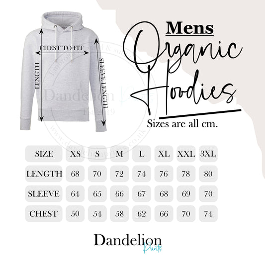 XL ECO RAW Men's Anthem Organic Premium Business Branded Pull Over Hoodie
