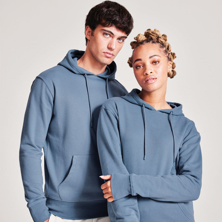 LARGE Black Unisex Organic Anthem Lightweight Hoodie