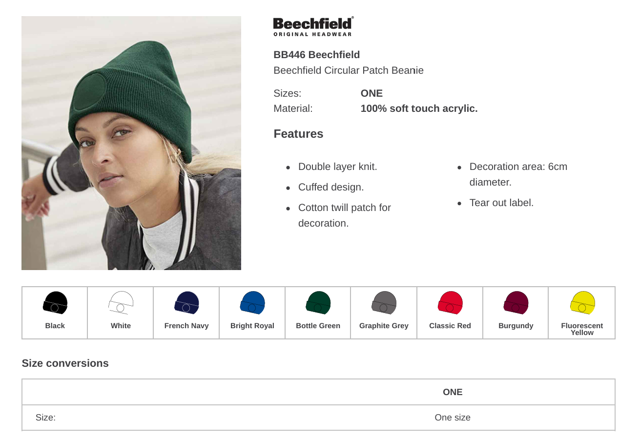 Printed Beanie Hat - Customised with Your Business Logo