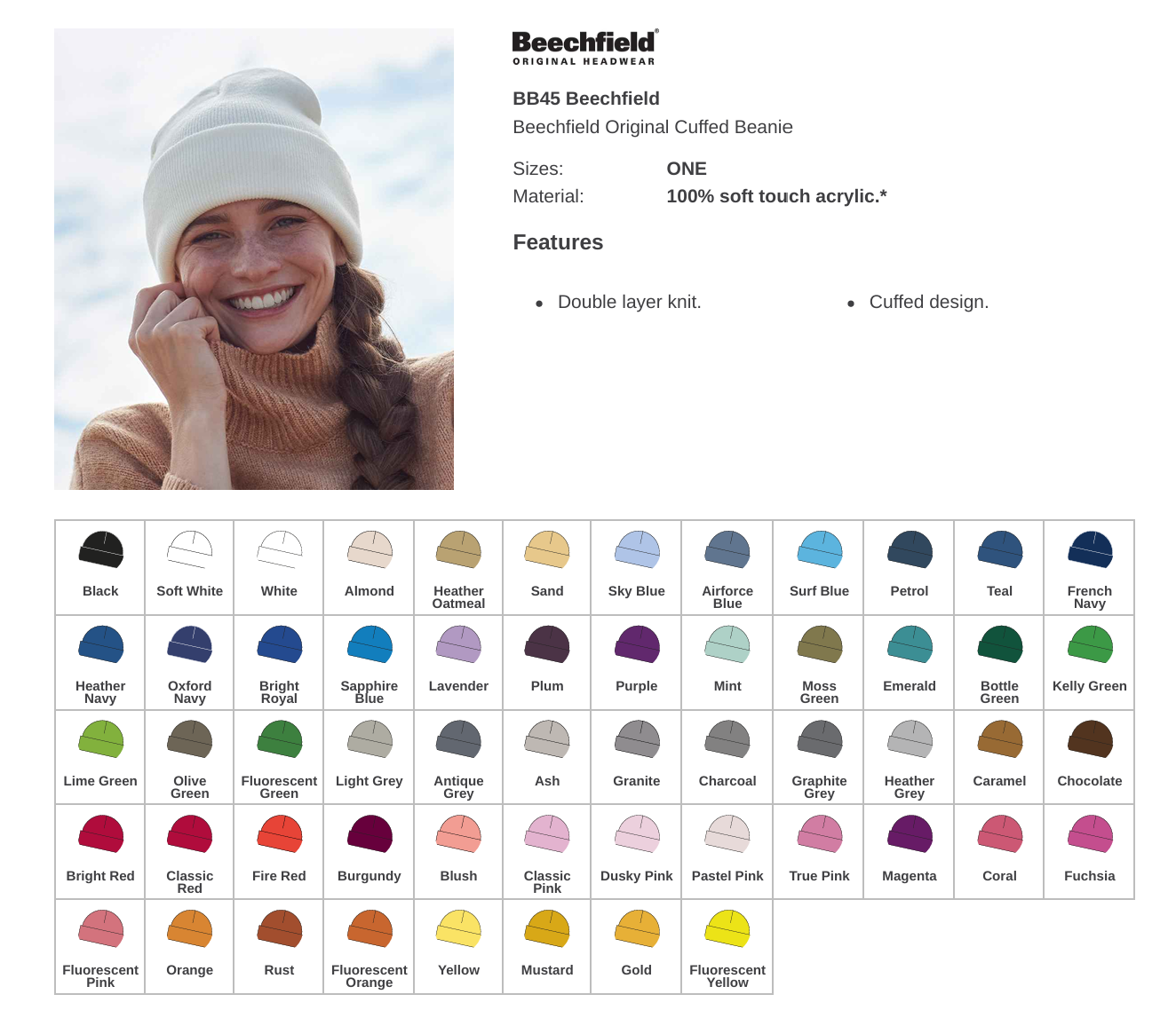 Unisex Embroidered Regular Beanie Hat - Your Business Logo