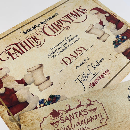 Nice List Certificate From Father Christmas