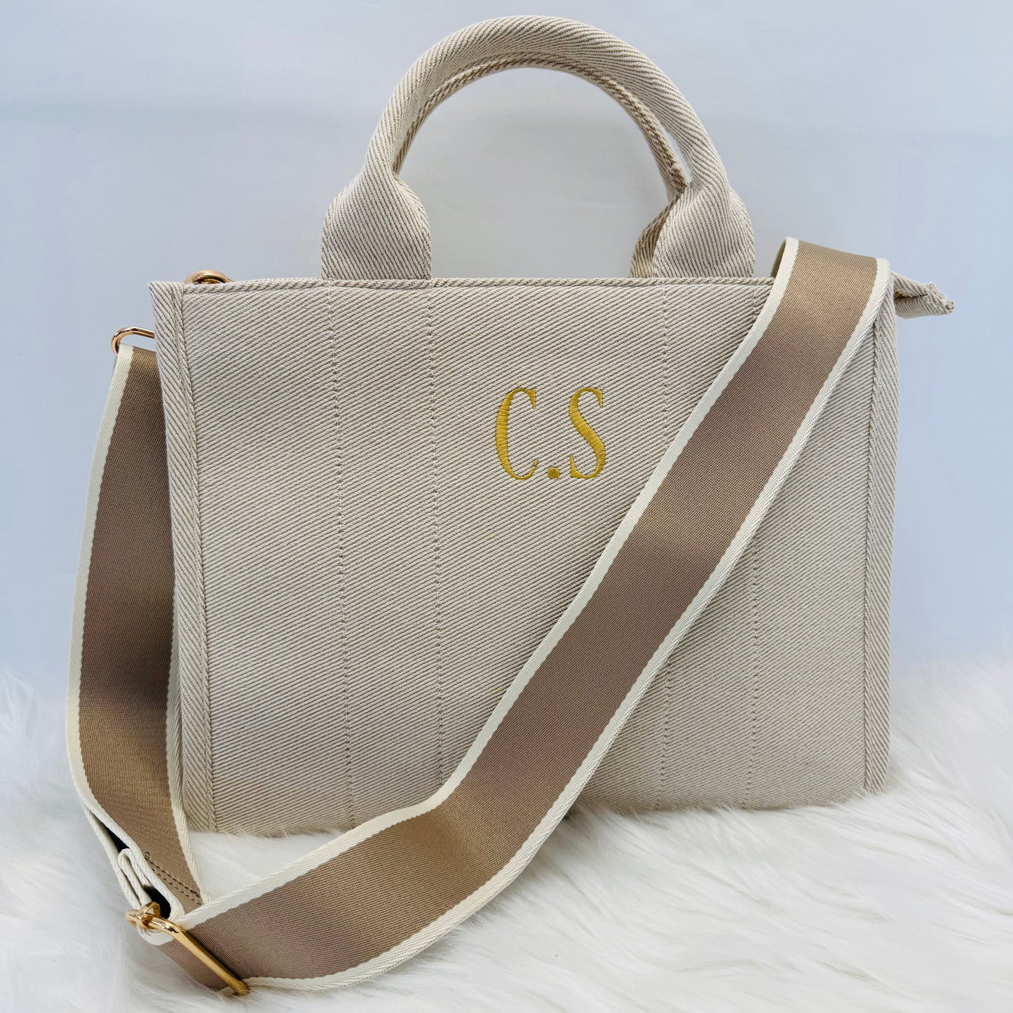 Ladies Stylish Embroidered Handbag Personalised With Initials