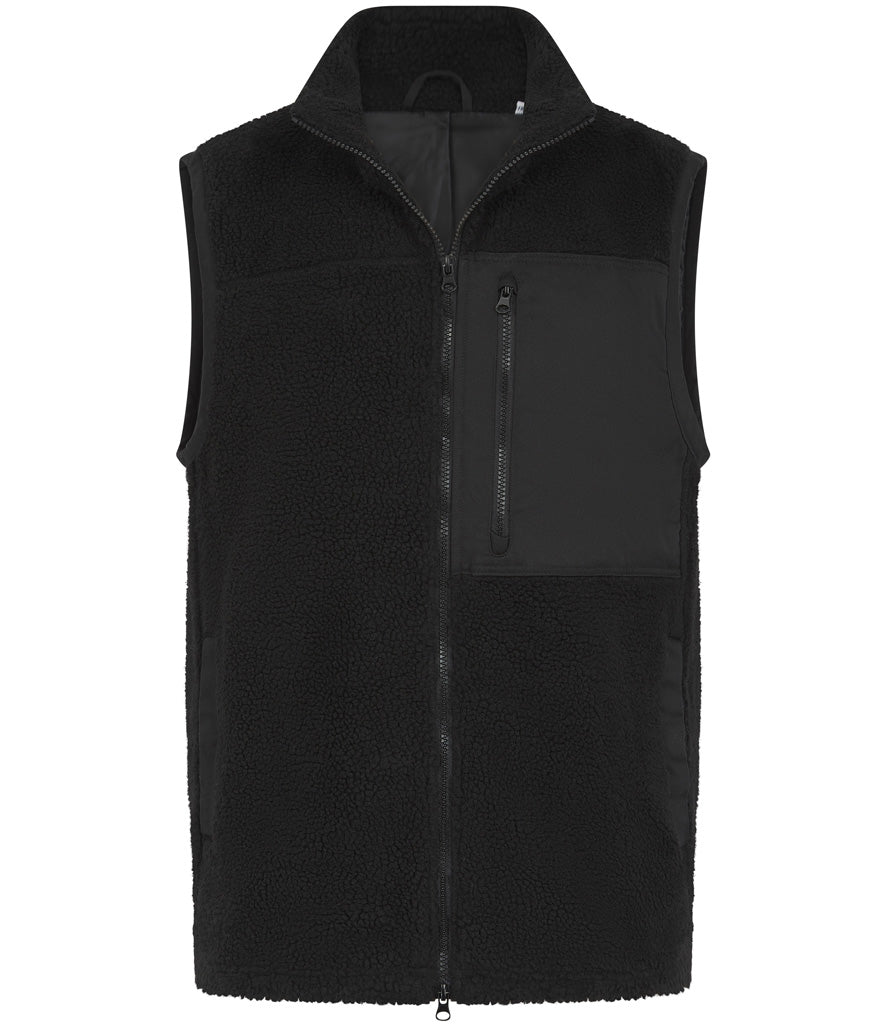Unisex Front Row Sherpa Gilet Embroidered with your company logo