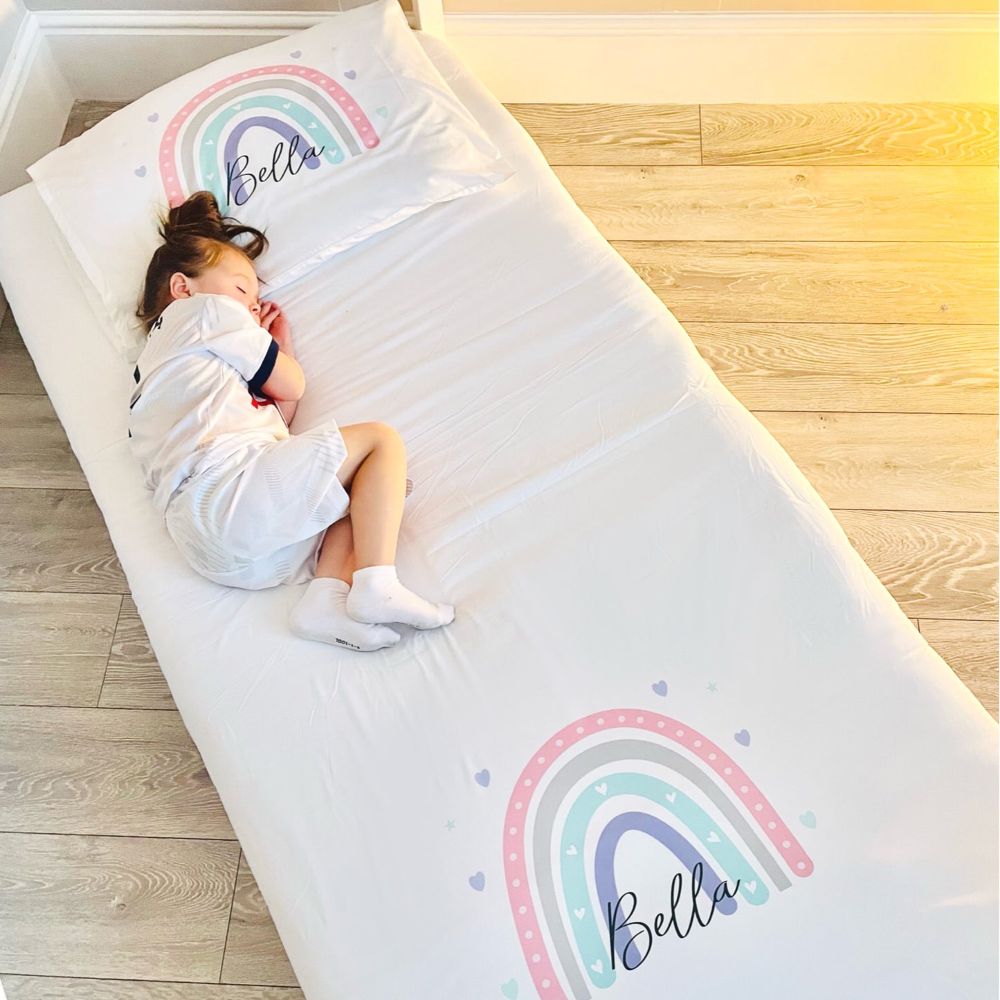 Pastel Rainbow Single Duvet Cover Set - Add a Personalised Touch to Your Little Ones Bed