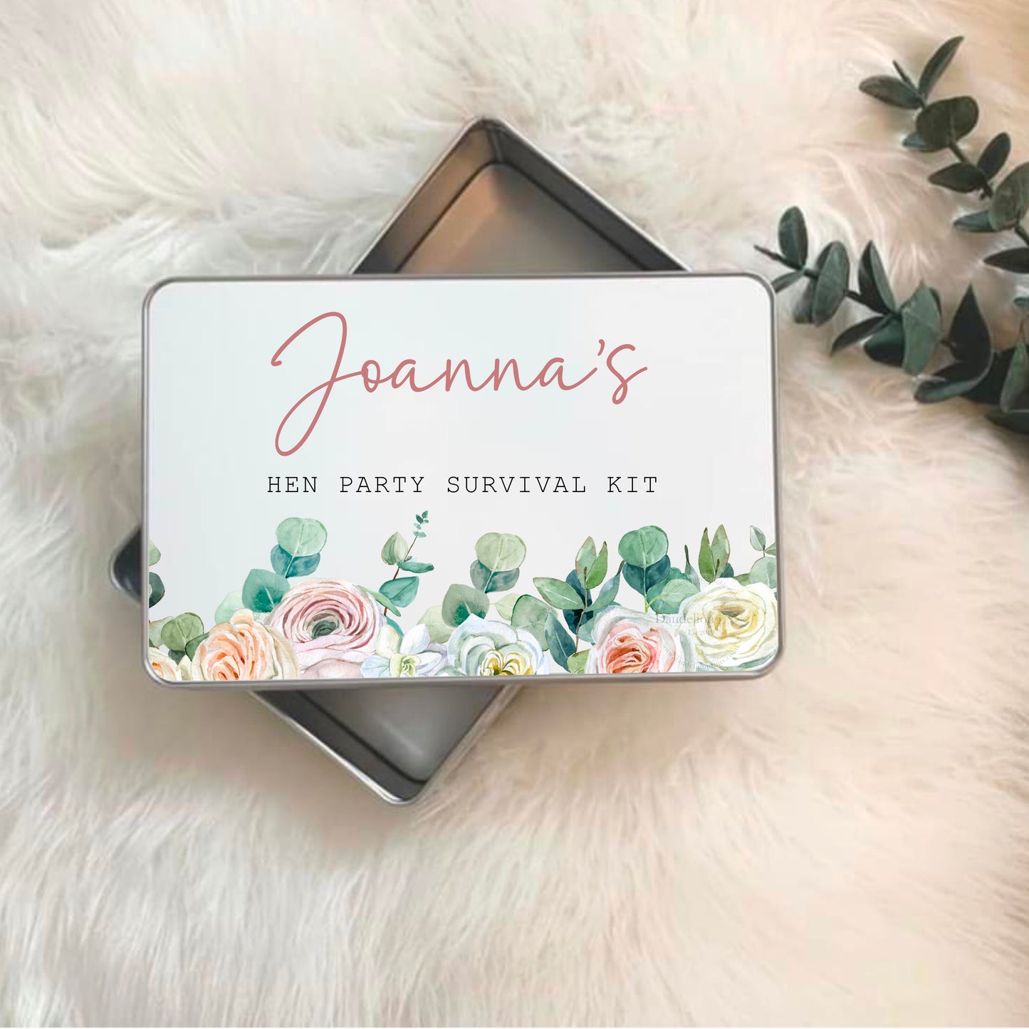 Personalised Hen Party Survival Tin - Unique and Practical Gift for Batchelorette