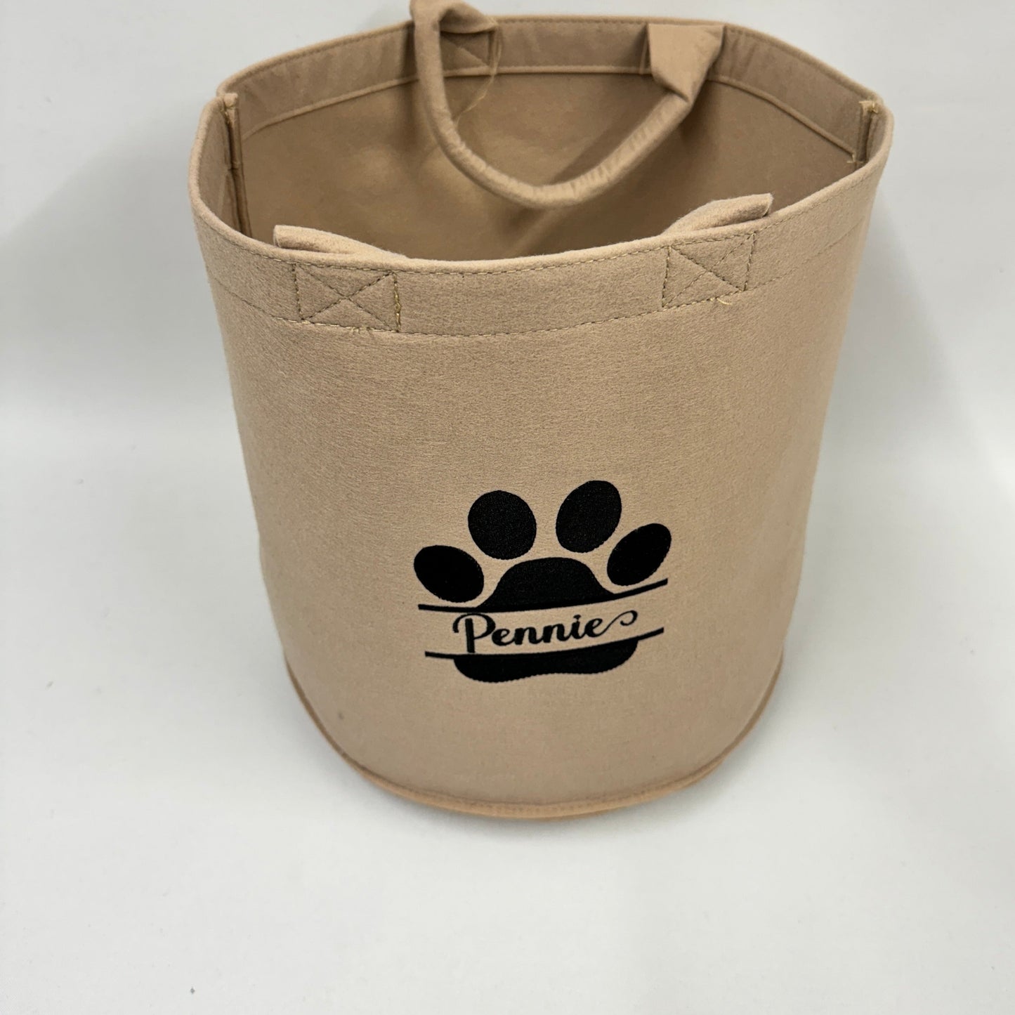 Personalised Pet Dog or Cat Toy Basket Embroidered With Your Pets Name