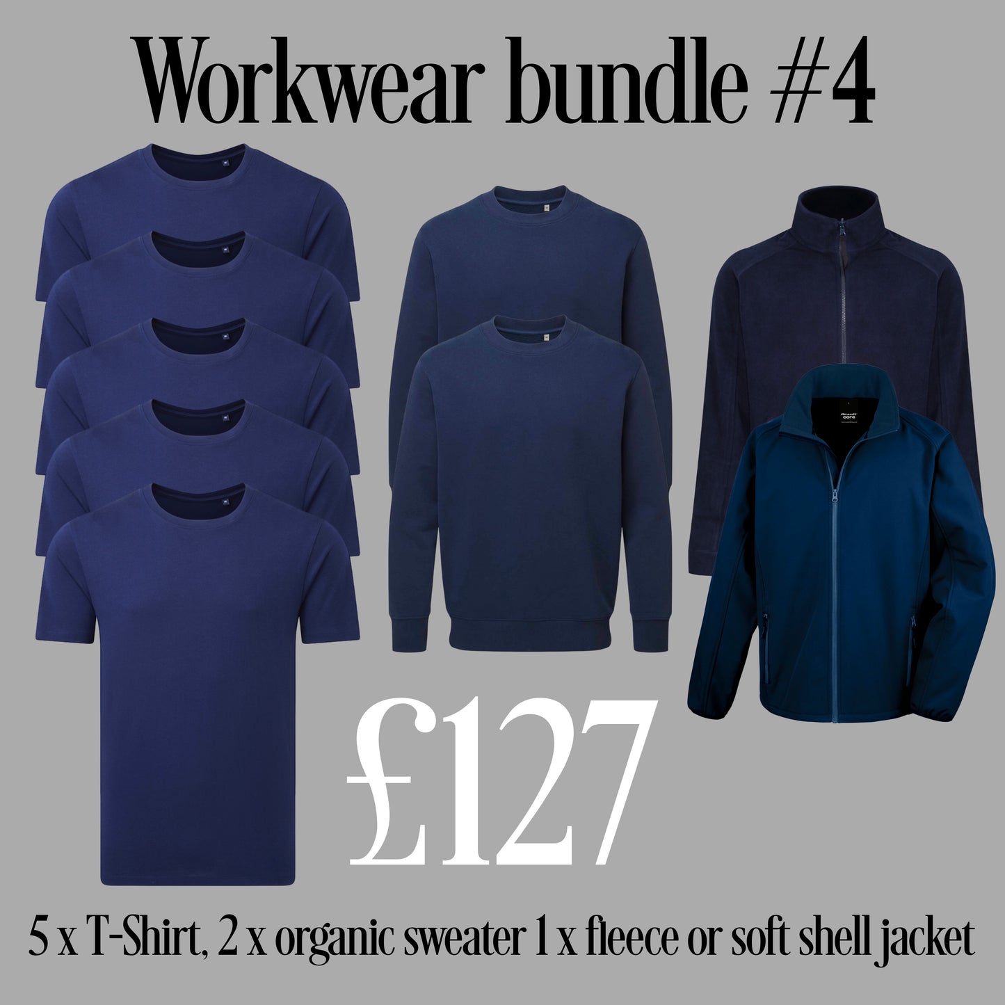 Embroidered Organic Workwear Bundle #4