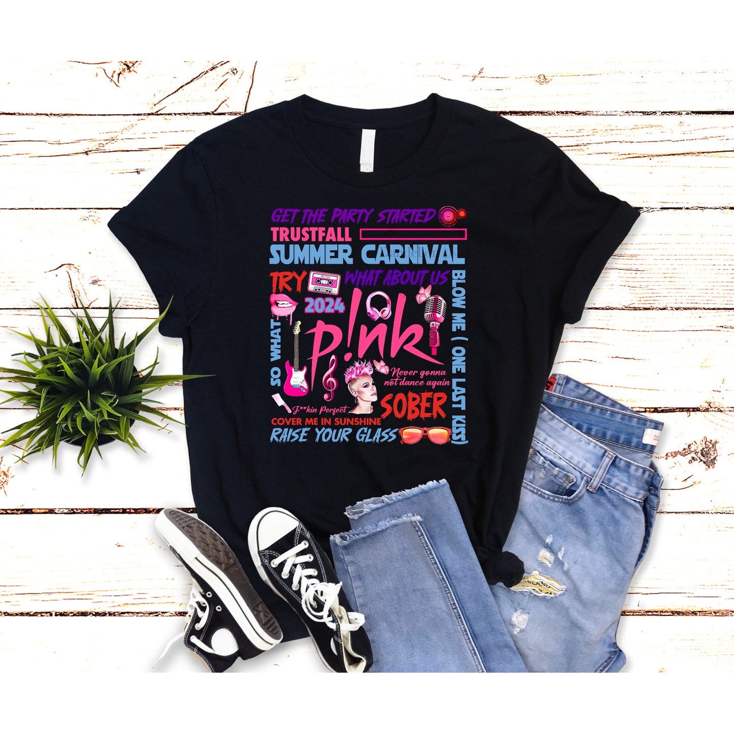 Various Design P!NK Summer Carnival Concert T-Shirt