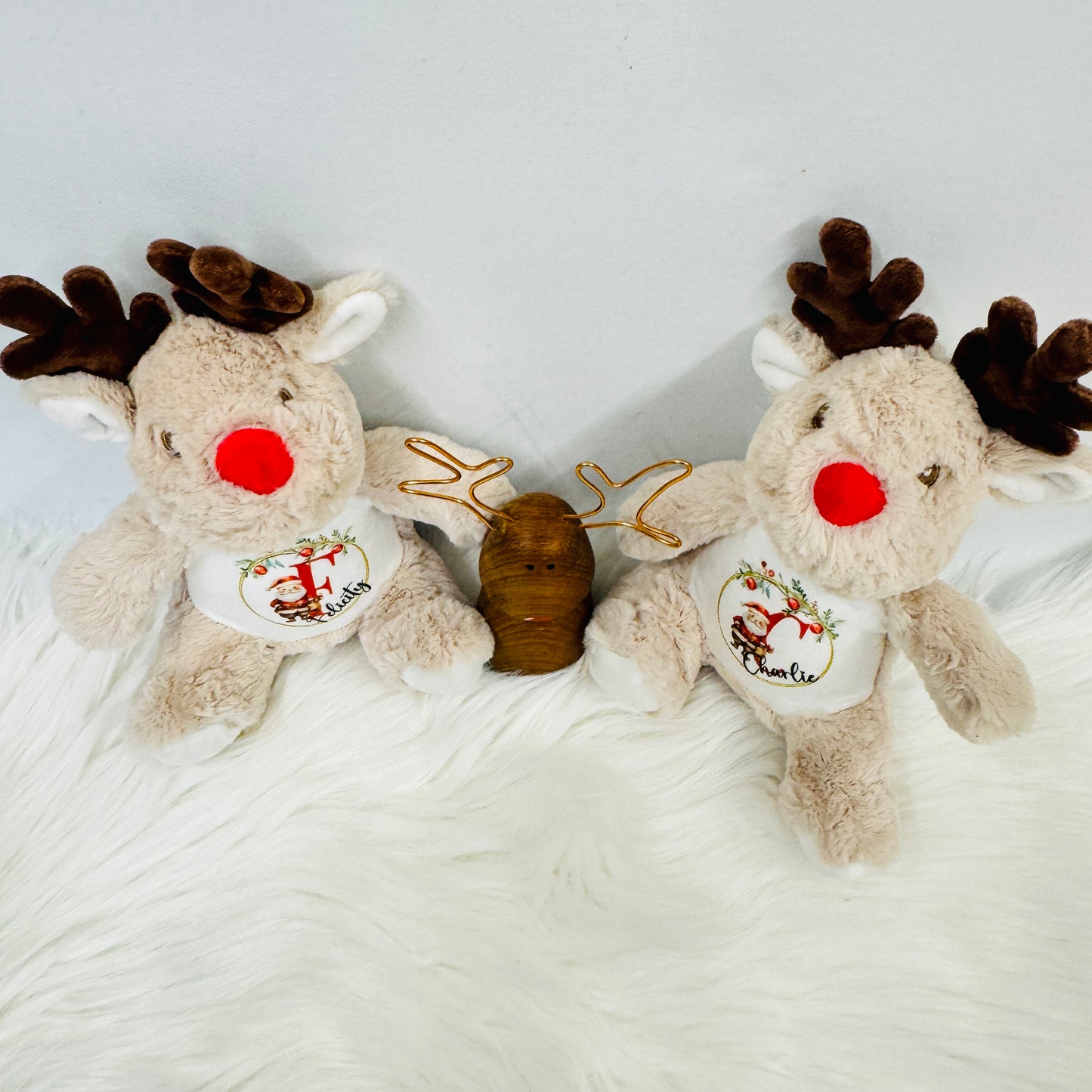 Printed Little Reindeer Personalised Christmas Teddy