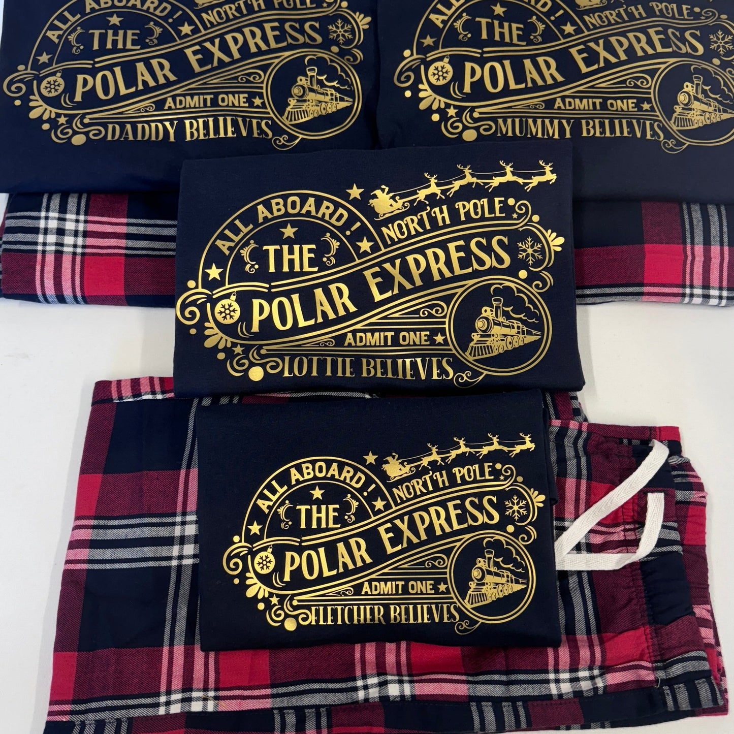 Polar Express North Pole Personalised Christmas Full Pyjamas Outfit