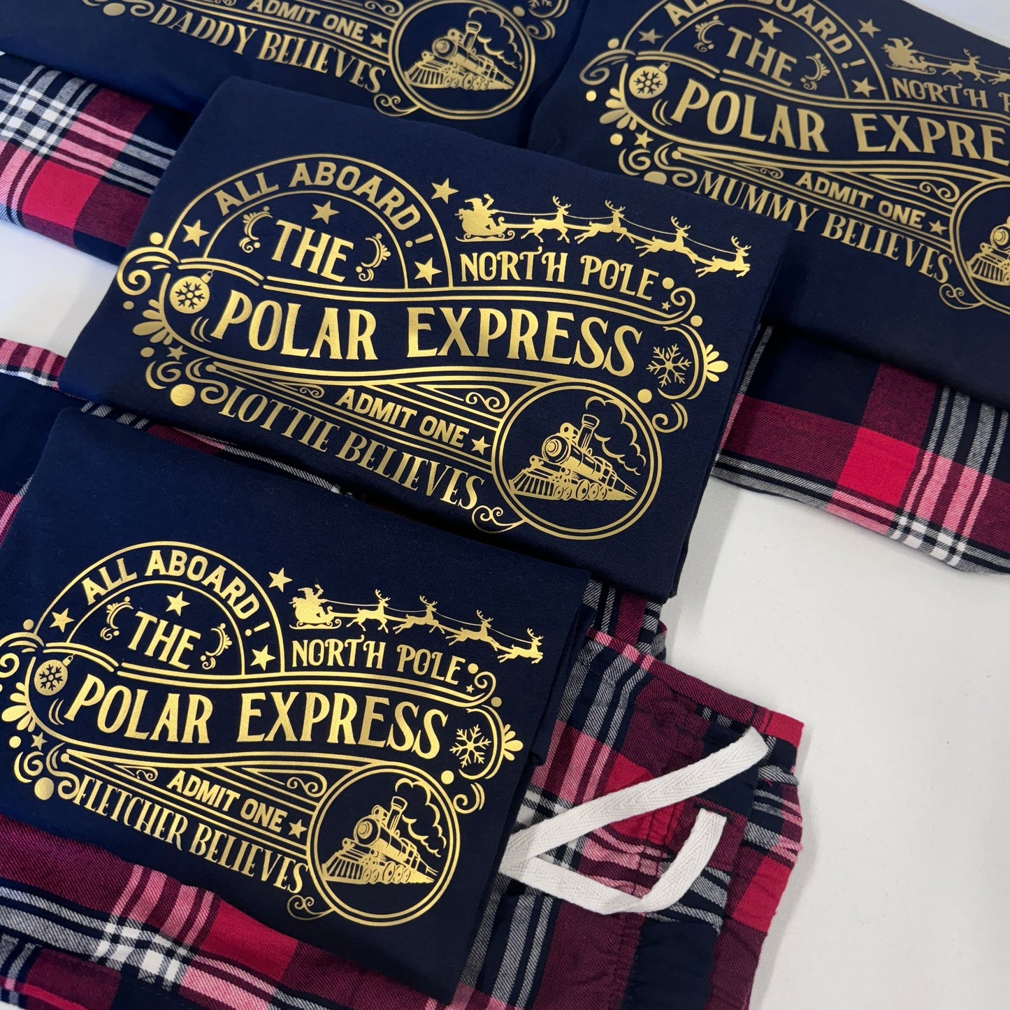 Polar Express North Pole Personalised Christmas Full Pyjamas Outfit
