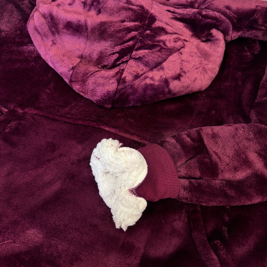 King and Queen Adults & Children's Personalised Oversized Hooded Sherpa Blanket