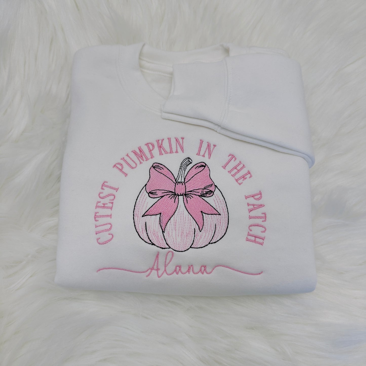 Cutest Pumpkin in the Patch Children's Sweatshirt. Personalised Autumn Clothing