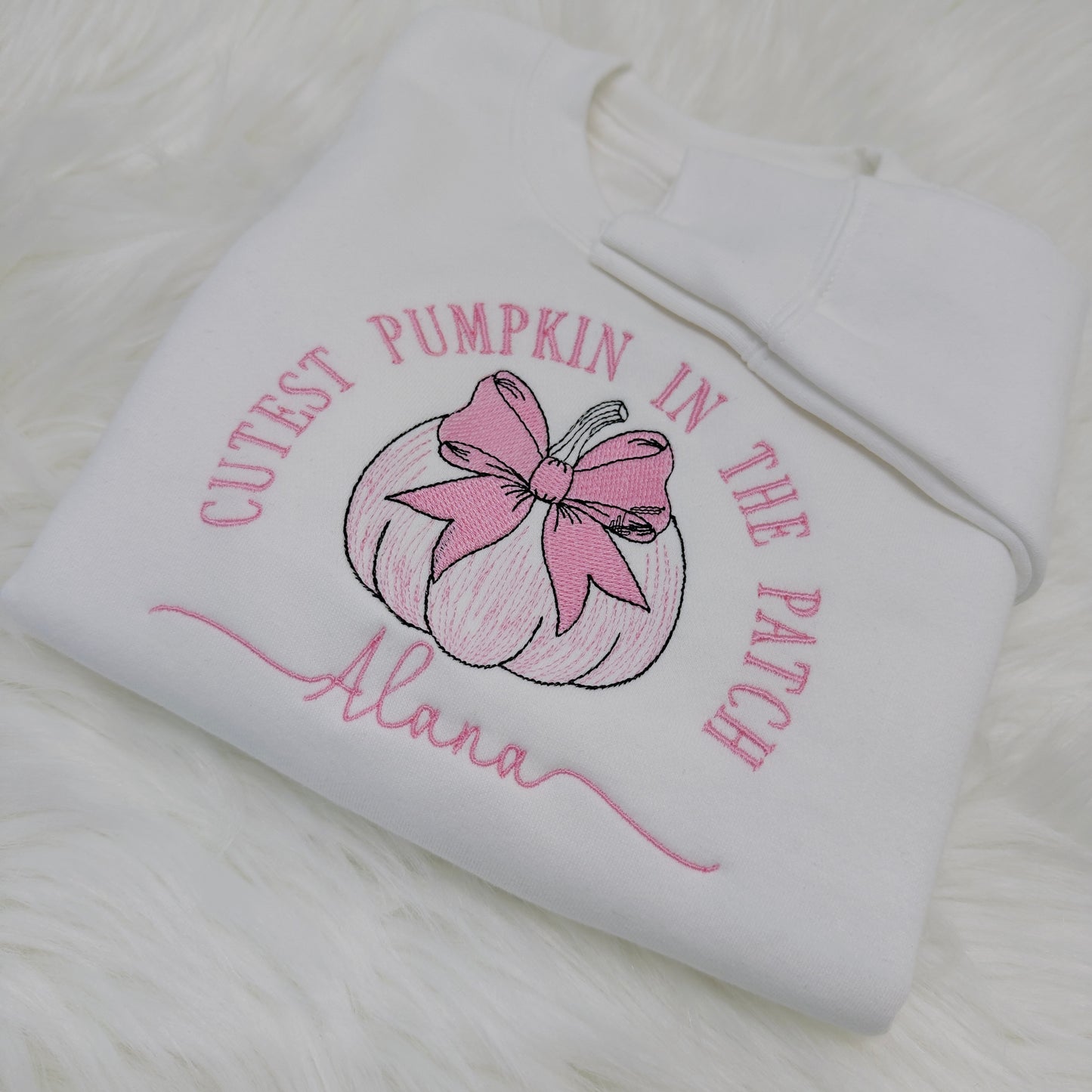 Cutest Pumpkin in the Patch Children's Sweatshirt. Personalised Autumn Clothing