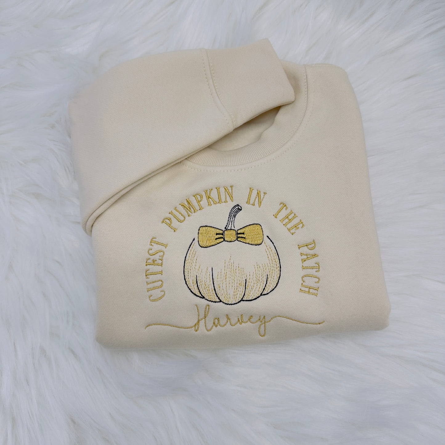 Cutest Pumpkin in the Patch Children's Sweatshirt. Personalised Autumn Clothing