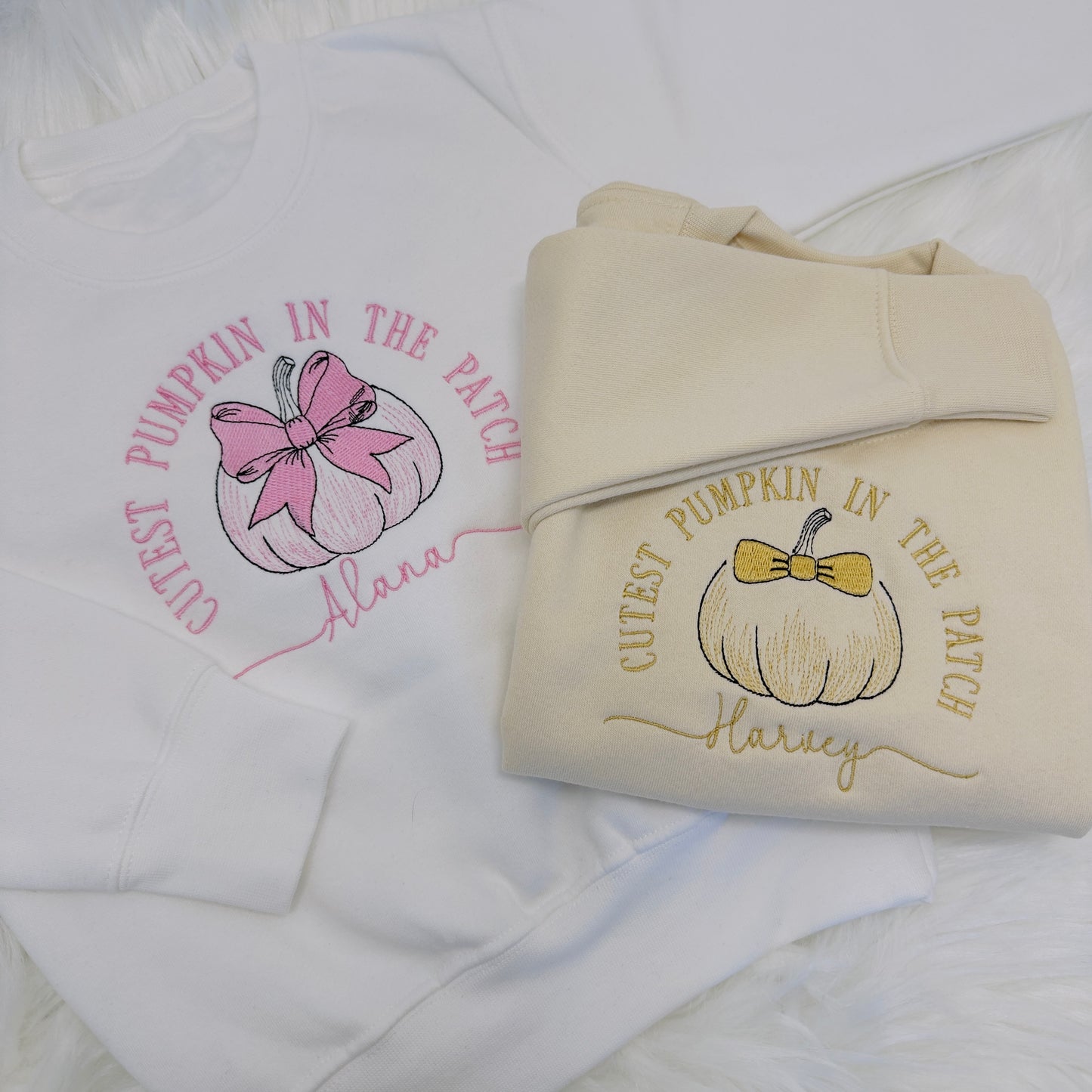 Cutest Pumpkin in the Patch Children's Sweatshirt. Personalised Autumn Clothing