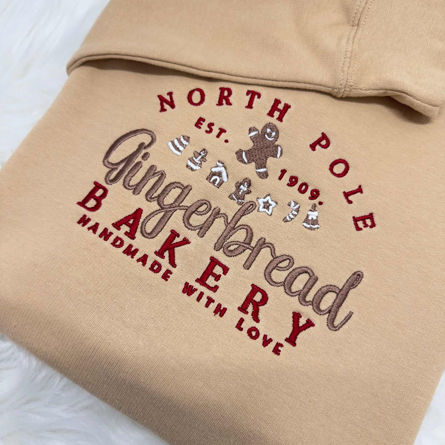 Festive Gingerbread Bakery Sweater for Adults - North Pole Bakery Christmas Magic
