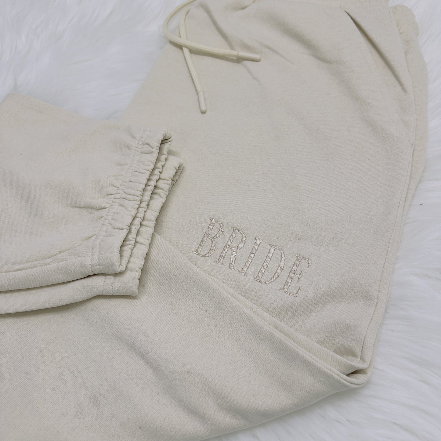 Bride or Groom Embroidered Luxury Organic Hoodie and Joggers Set. Complete Tracksuit in Various Colours
