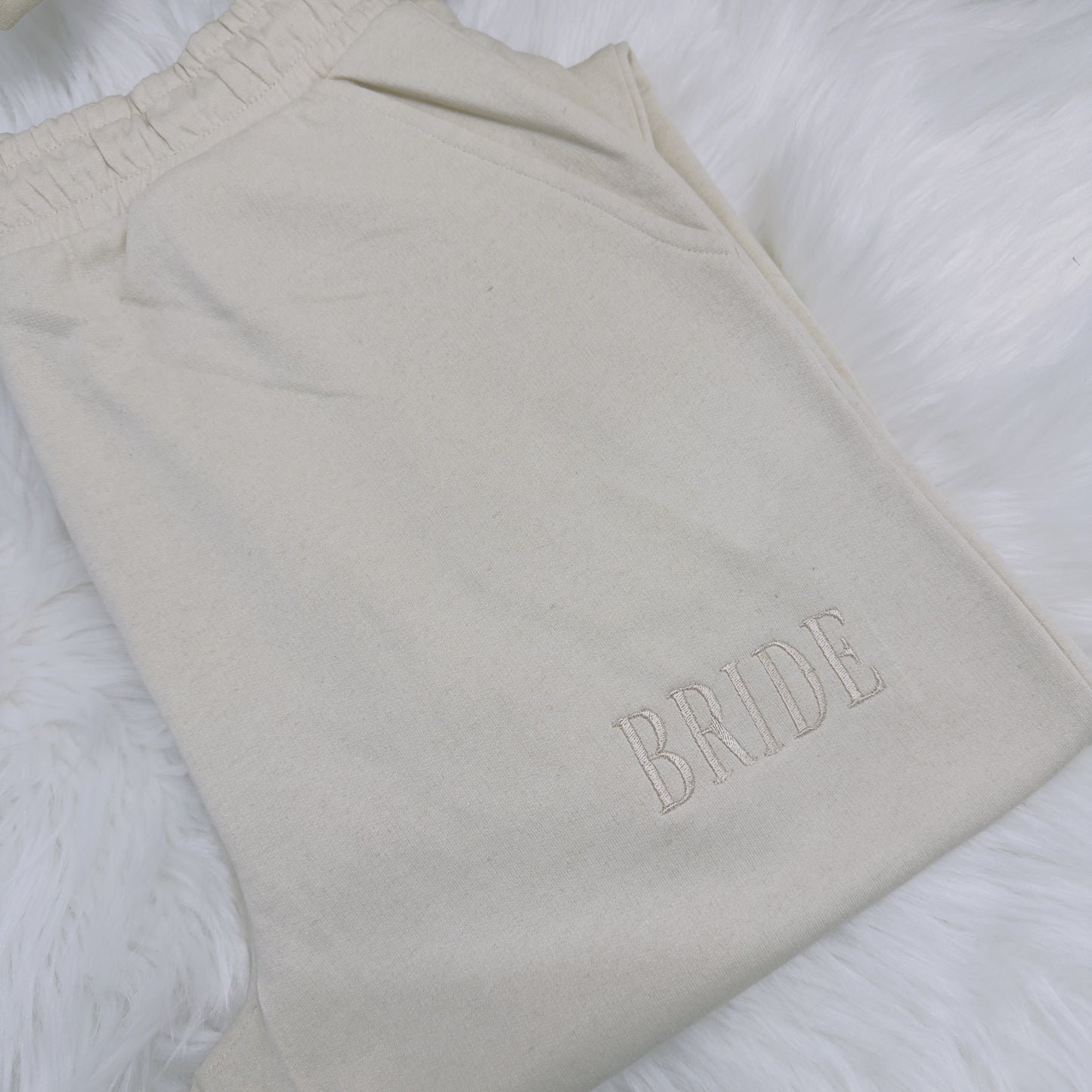 Bride or Groom Embroidered Luxury Organic Hoodie and Joggers Set. Complete Tracksuit in Various Colours