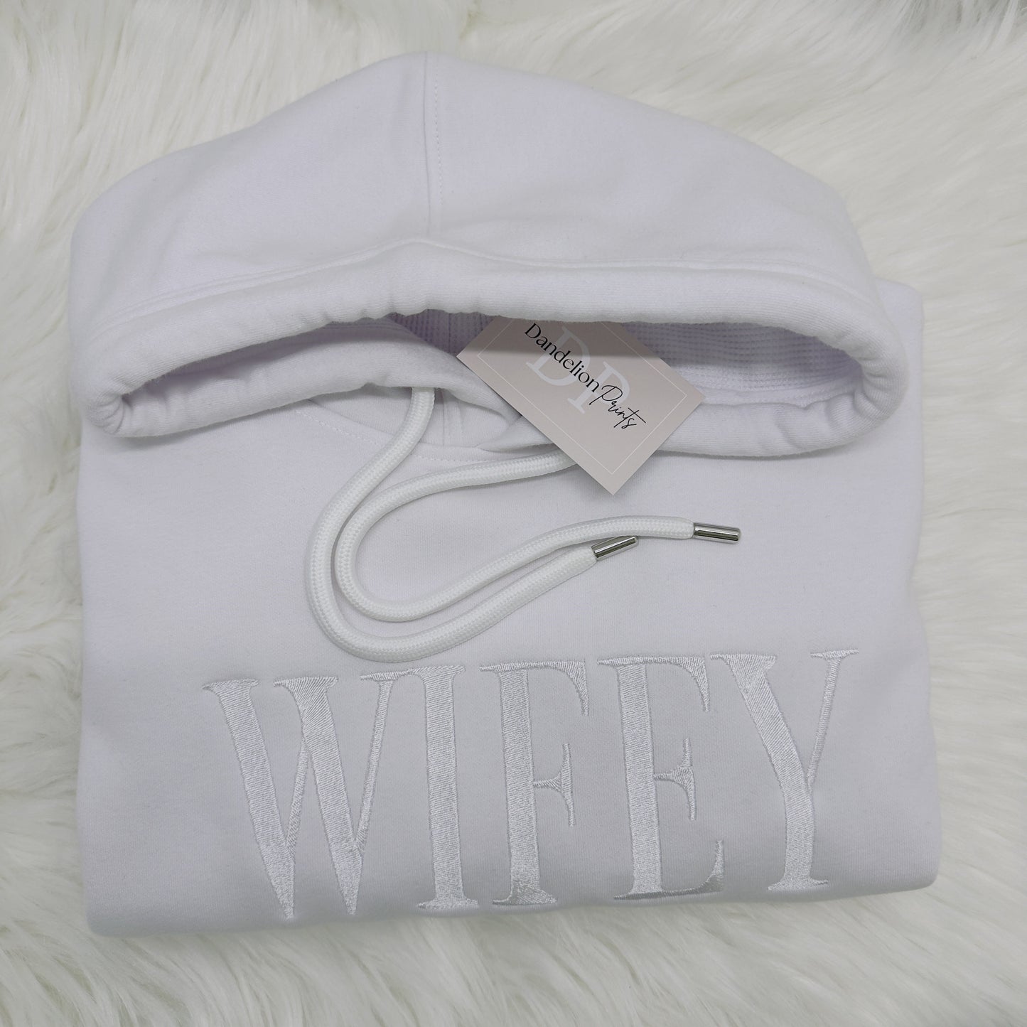 Organic Wifey or Hubby Hoodie. Embroidered Bride to Be Clothing/Gift