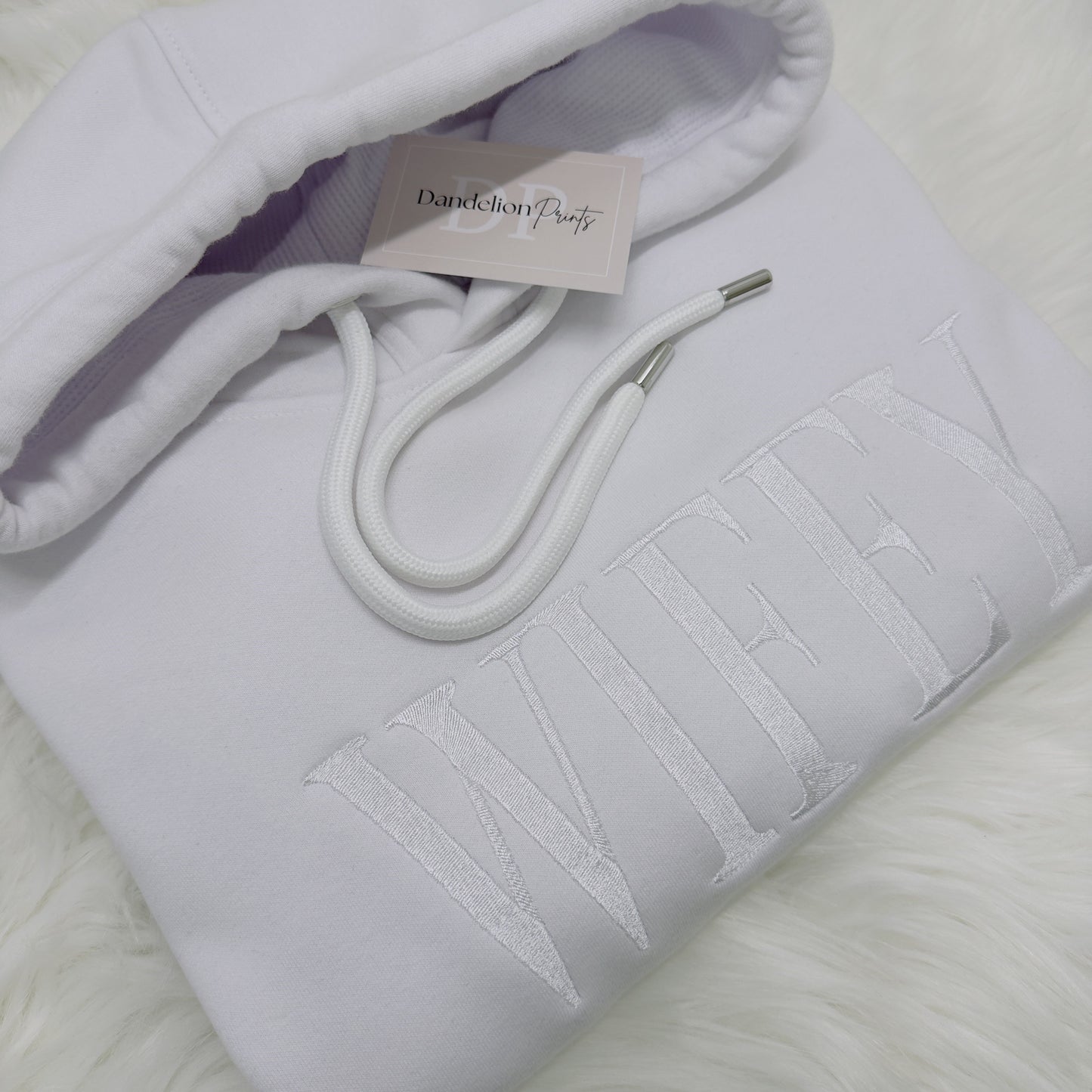 Organic Wifey or Hubby Hoodie. Embroidered Bride to Be Clothing/Gift