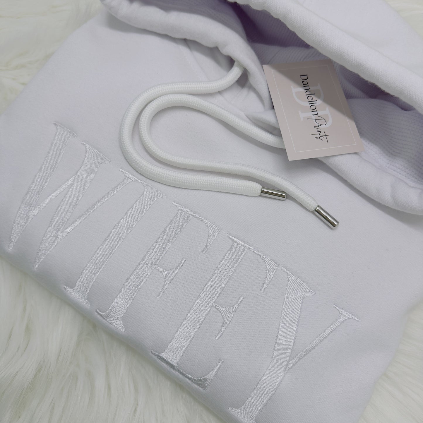 Organic Wifey or Hubby Hoodie. Embroidered Bride to Be Clothing/Gift