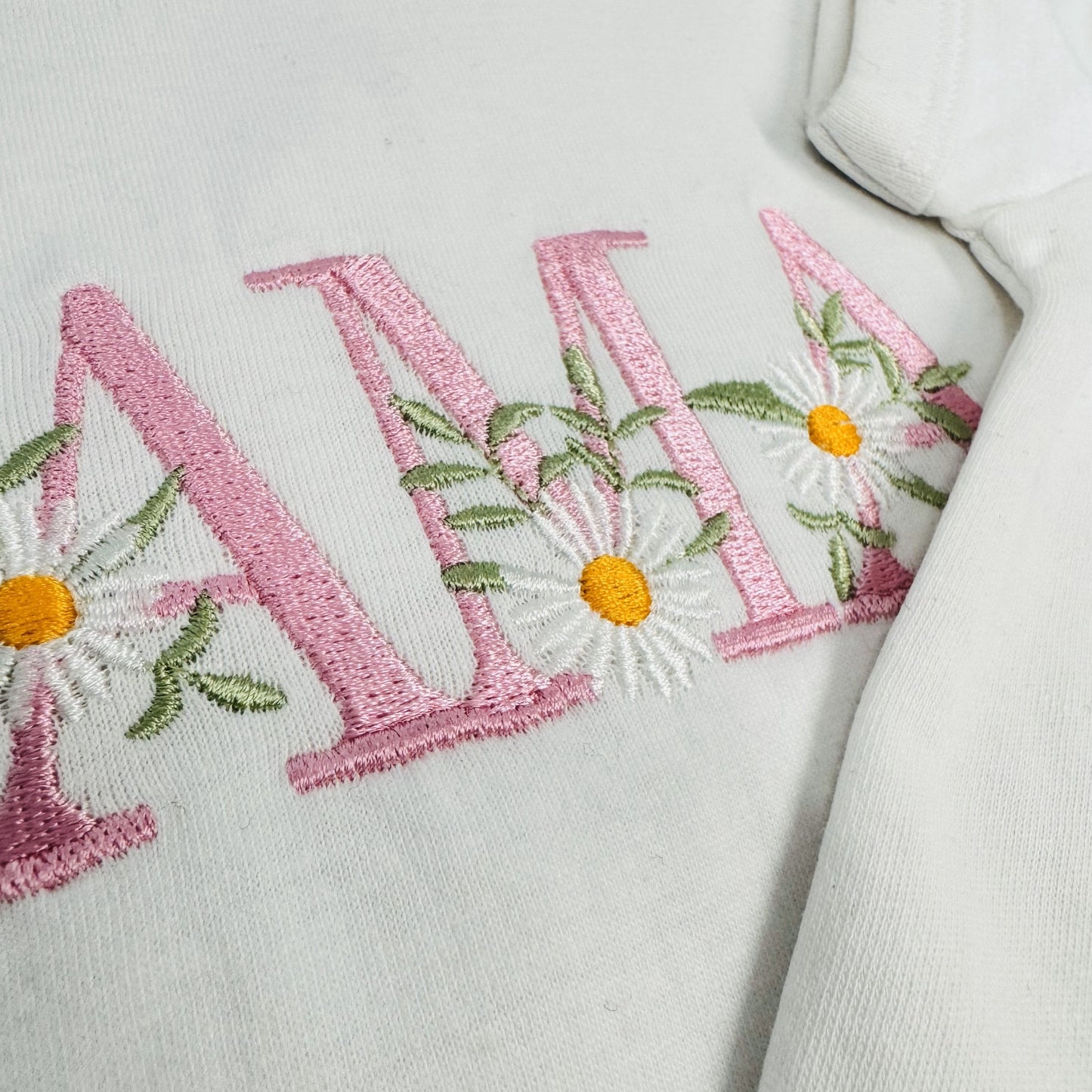 Mama and Mini Matching T-Shirt Set - Embroidered Mama and Mini with Daisy Design - Choose from Various Garment Colours