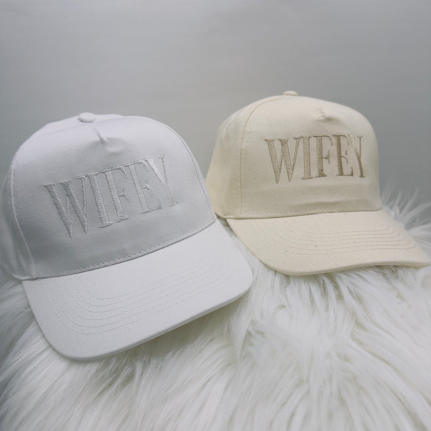 WIFEY and BRIDE Embroidered Baseball Cap. Bride To Be Honeymoon Clothing