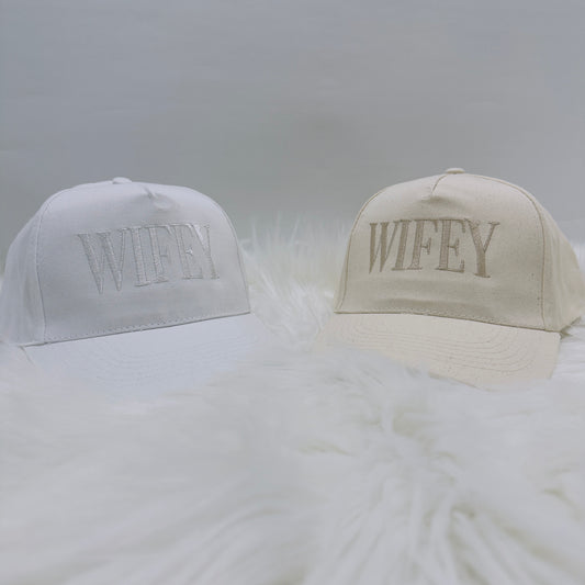 WIFEY and BRIDE Embroidered Baseball Cap. Bride To Be Honeymoon Clothing