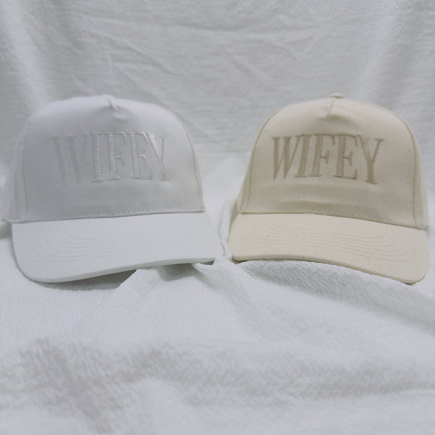 WIFEY and BRIDE Embroidered Baseball Cap. Bride To Be Honeymoon Clothing