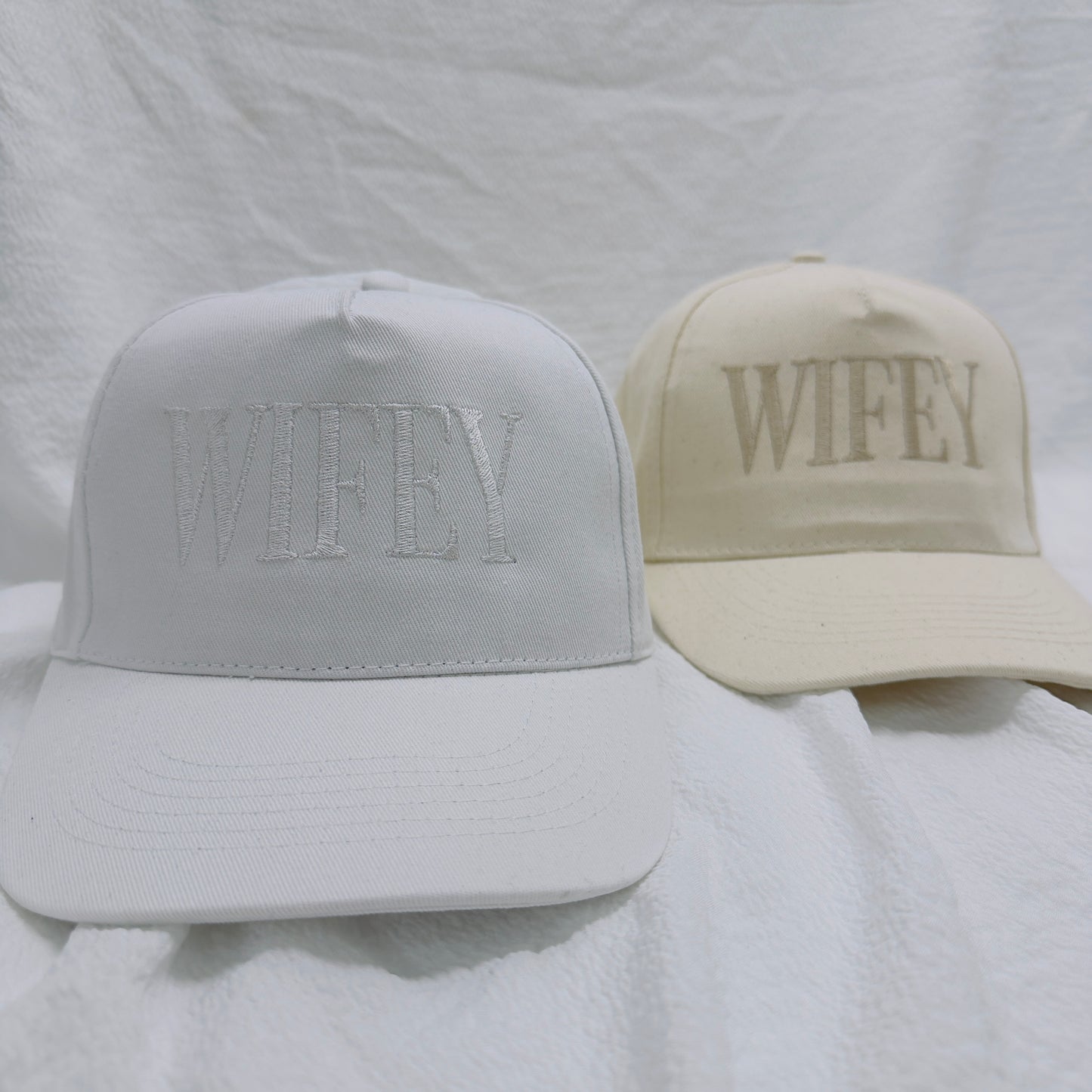 WIFEY and BRIDE Embroidered Baseball Cap. Bride To Be Honeymoon Clothing