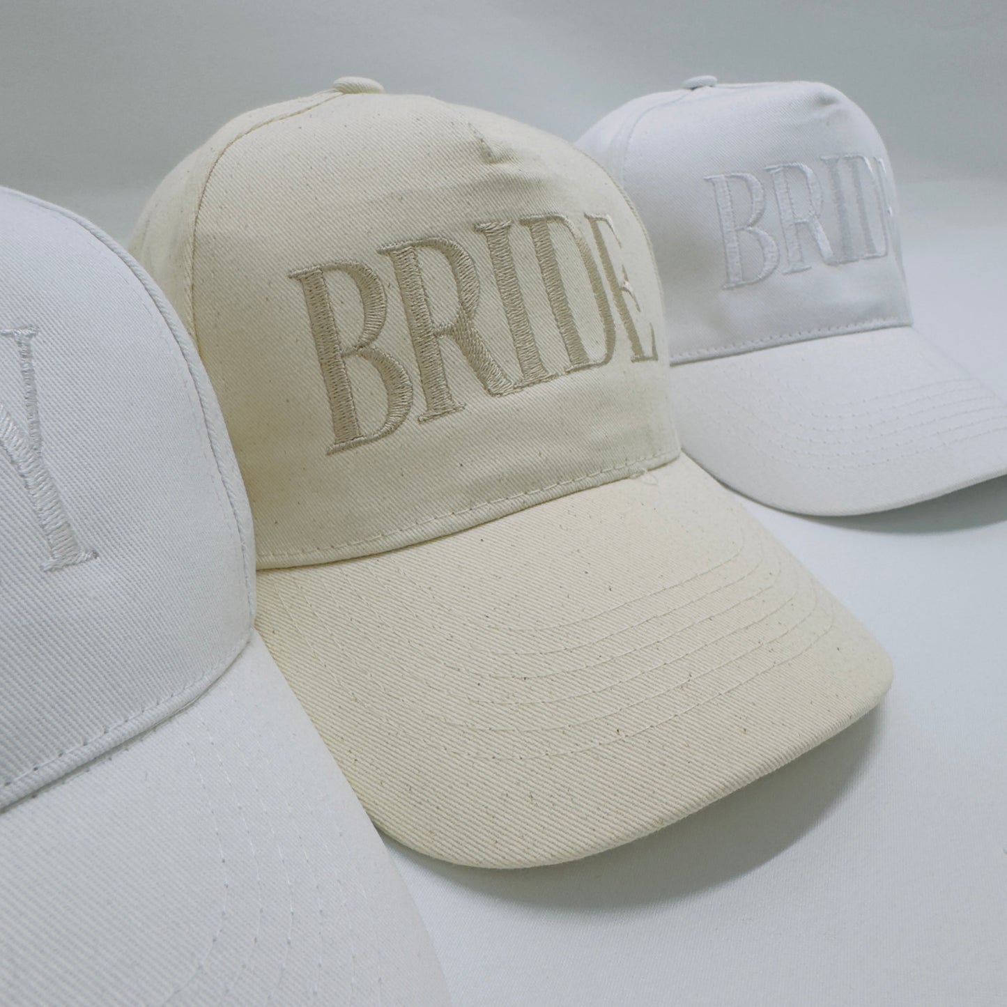 WIFEY and BRIDE Embroidered Baseball Cap. Bride To Be Honeymoon Clothing