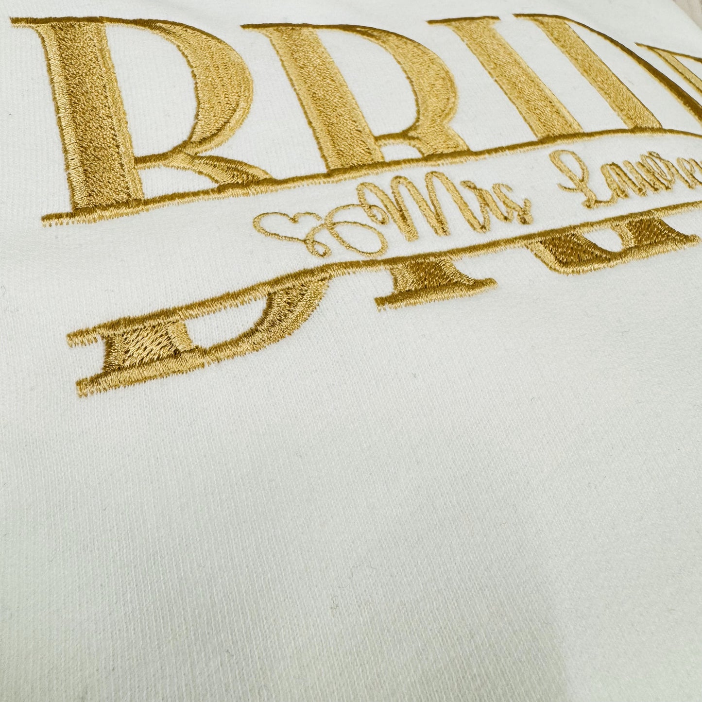 Elegant Bride Monogram Sweater with Personalised Name - Available in Black or White