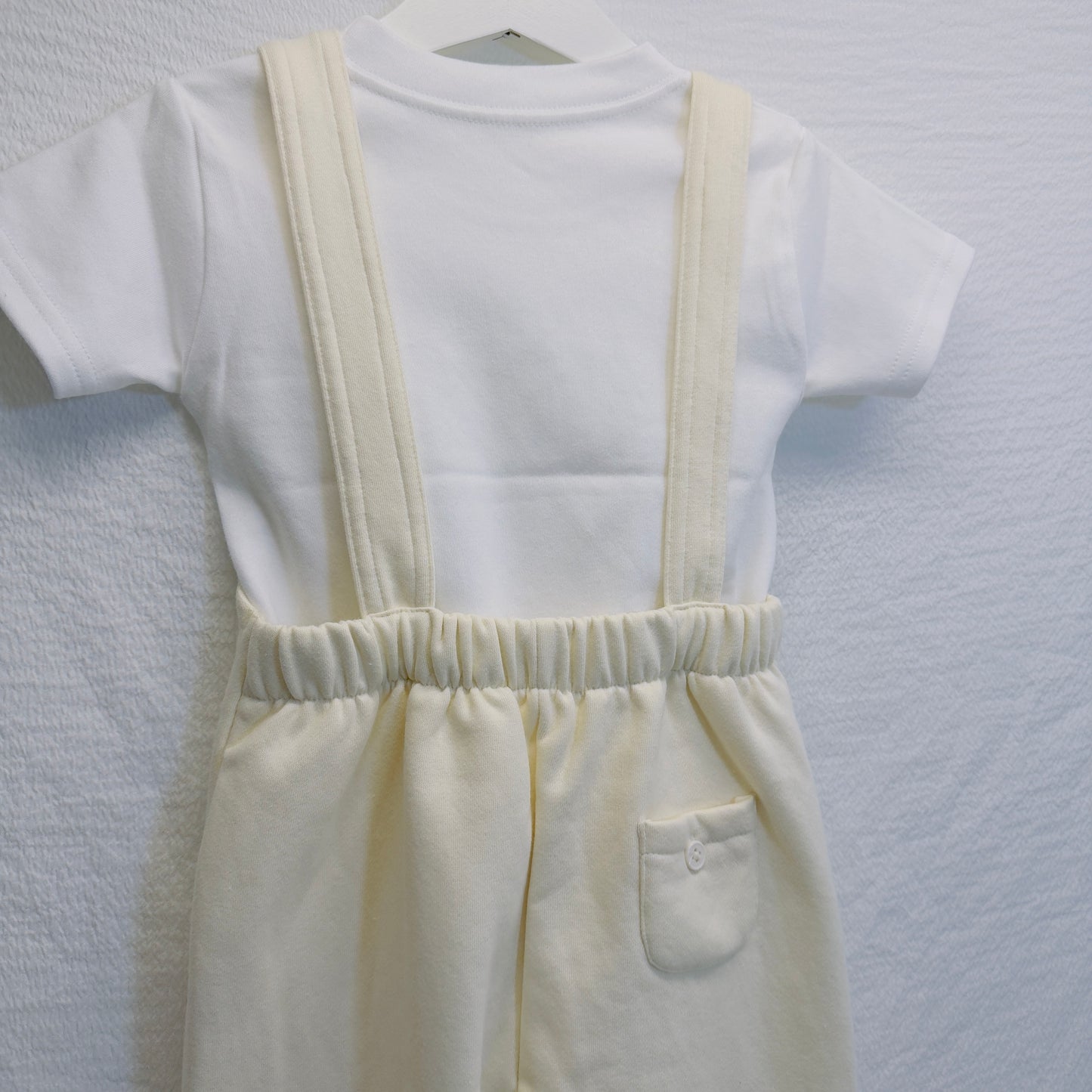 Custom Kids Dungarees and T-Shirt Outfit with Name Embroidery - Personalised Children's Gift