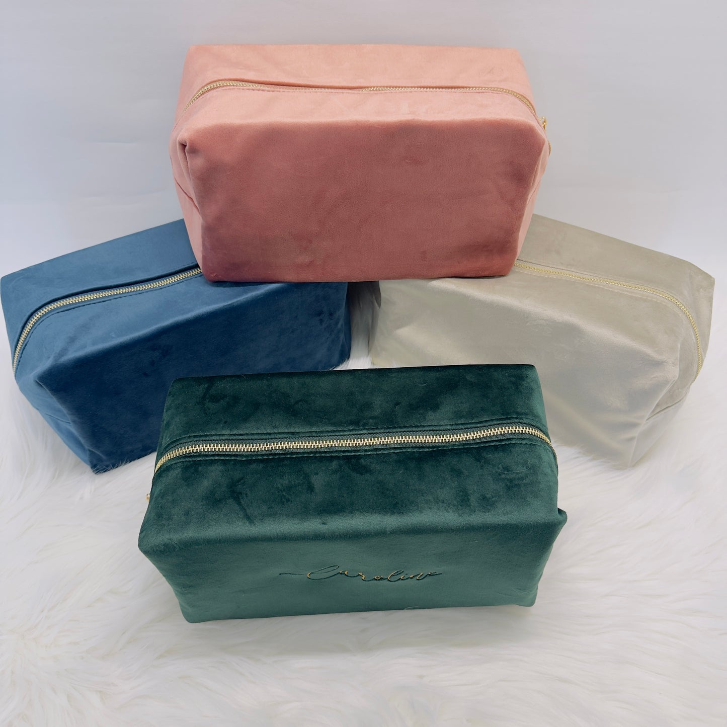 Personalised Velvet Toiletry/Accessory Bag