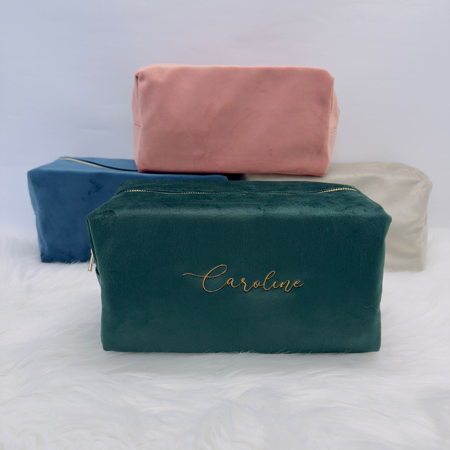 Personalised Velvet Toiletry/Accessory Bag
