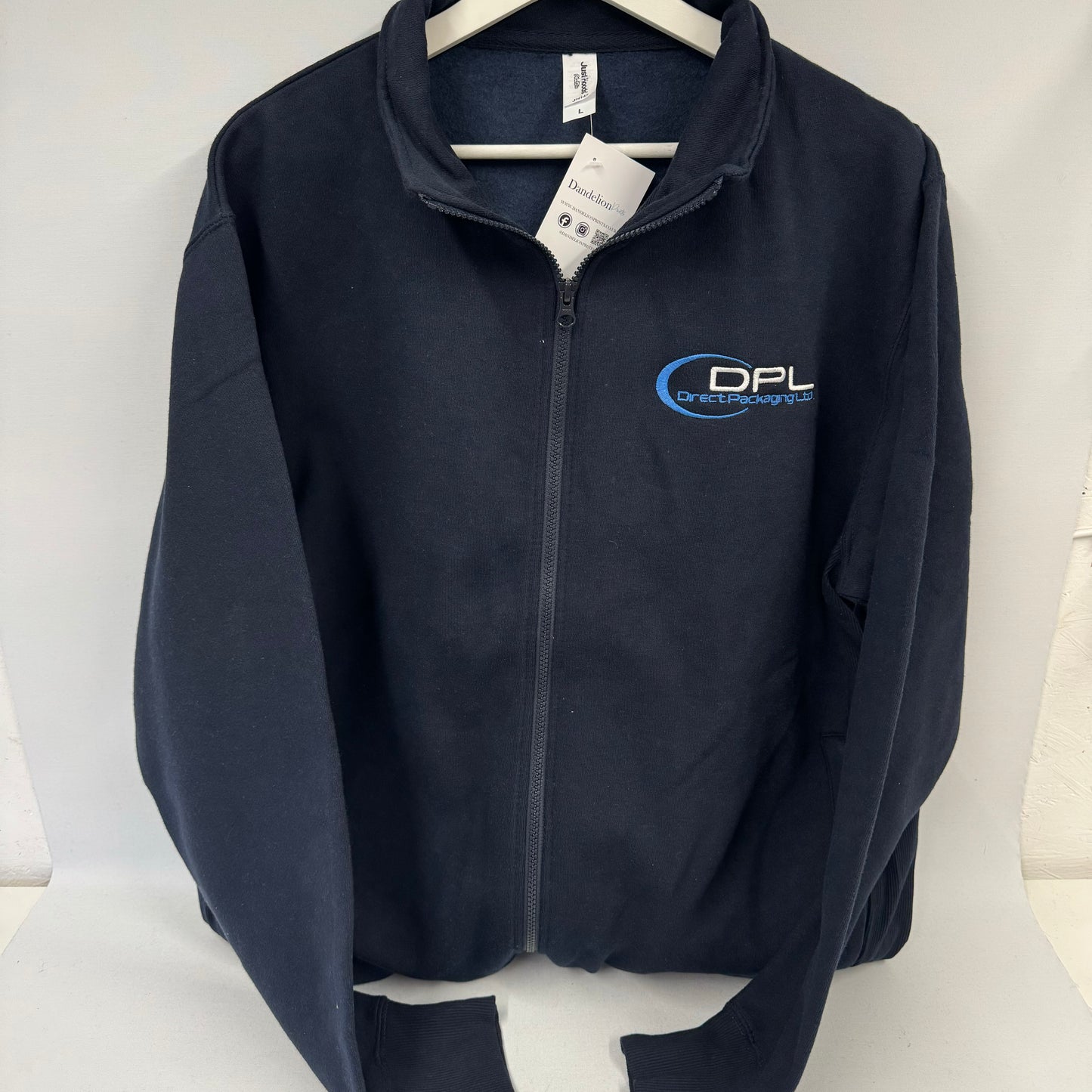 Men's AWDis Full Zip Sweat Jacket Embroidered or DTF Printed with Your Logo