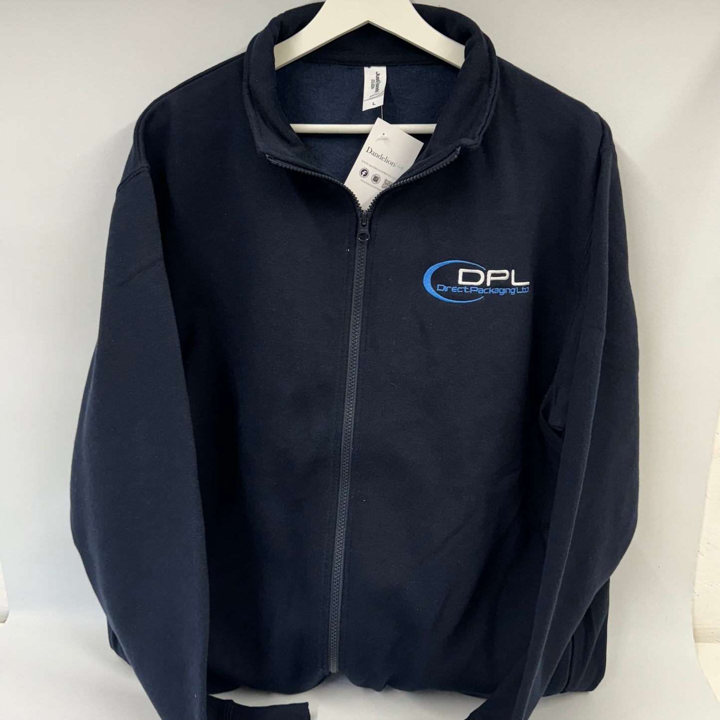 Men's AWDis Full Zip Sweat Jacket Embroidered or DTF Printed with Your Logo