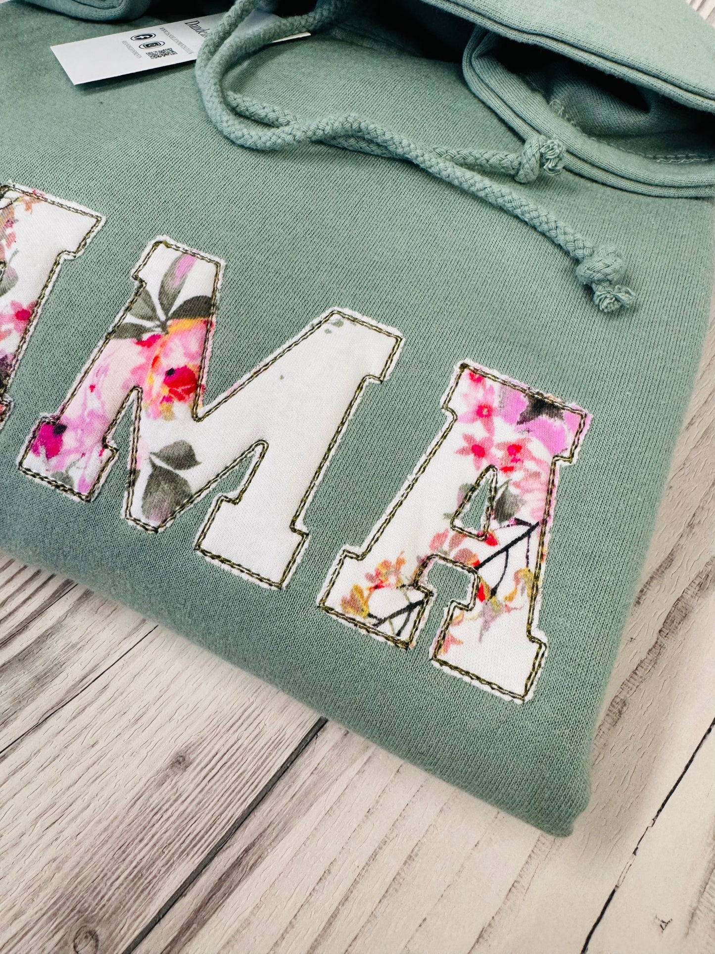 Mama Hoodie or Sweater Embroidered With Baby Clothes. Newborn Keepsakes.