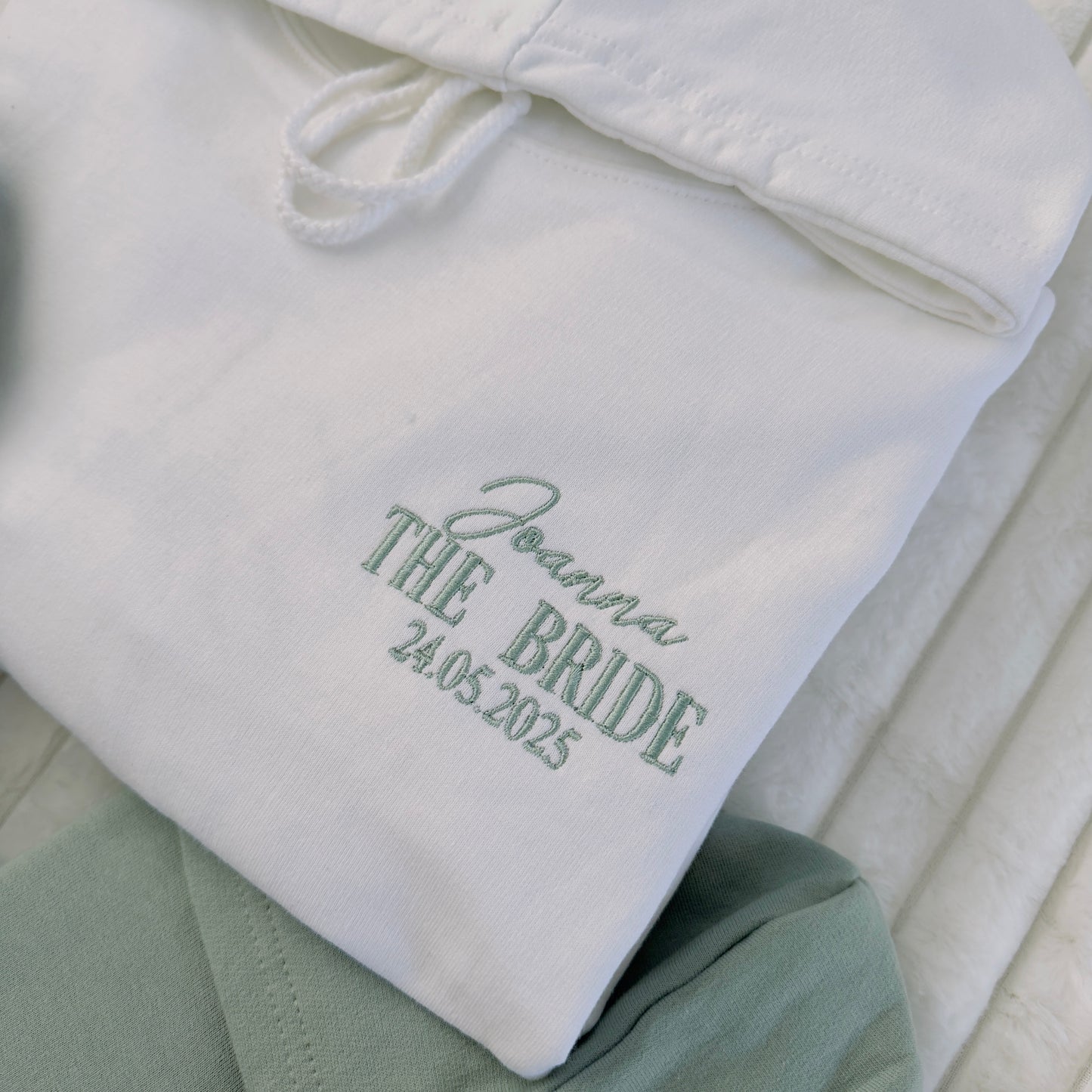 Wedding, Hen Party Matching Personalised Hoodies. Various Colours Available