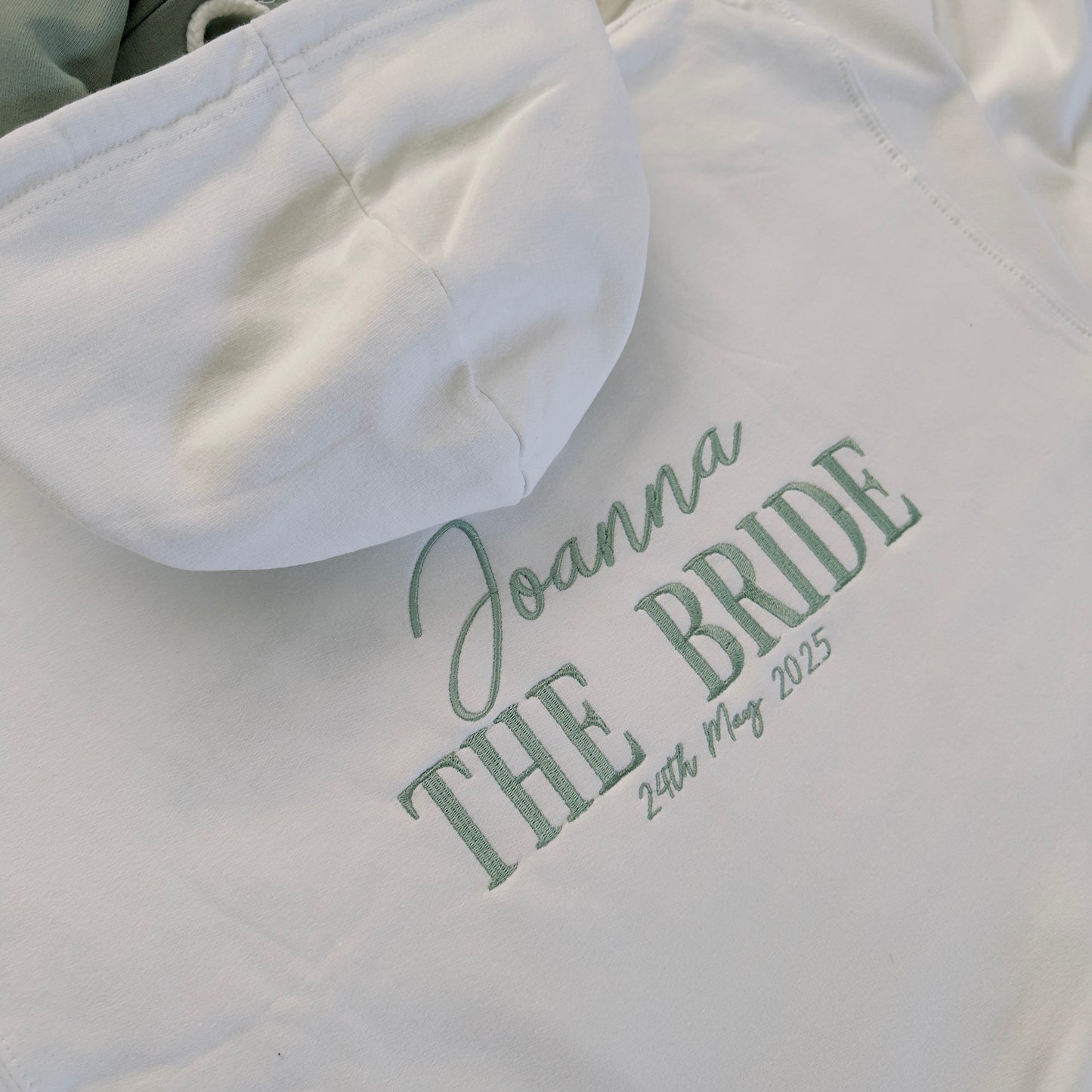 Wedding, Hen Party Matching Personalised Hoodies. Various Colours Available