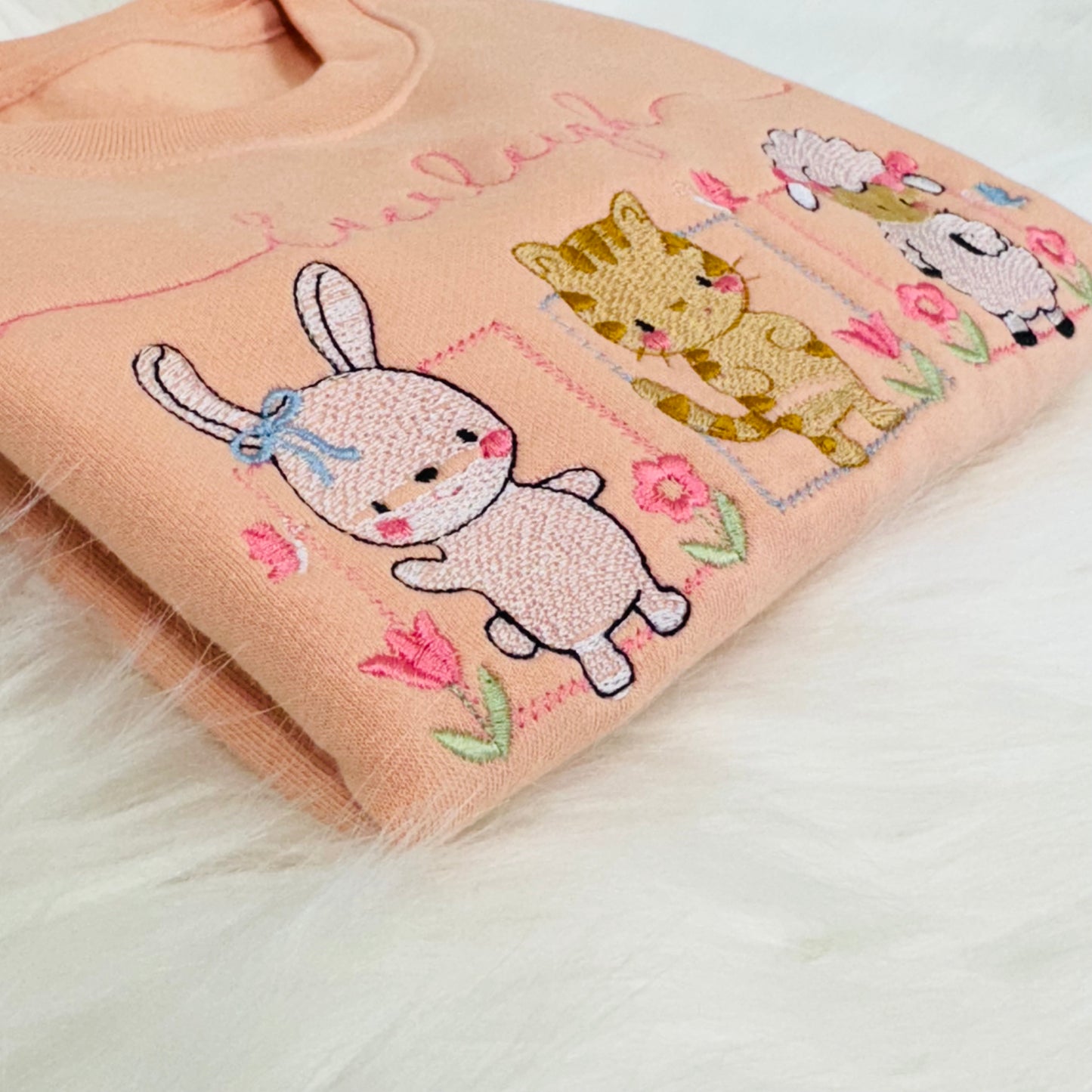 Embroidered Animal Friends Kids Sweater - 100% Cotton and Personalised for Children