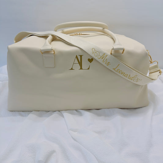 Personalised Embroidered Boutique Honeymoon or Wedding Weekender Holdall