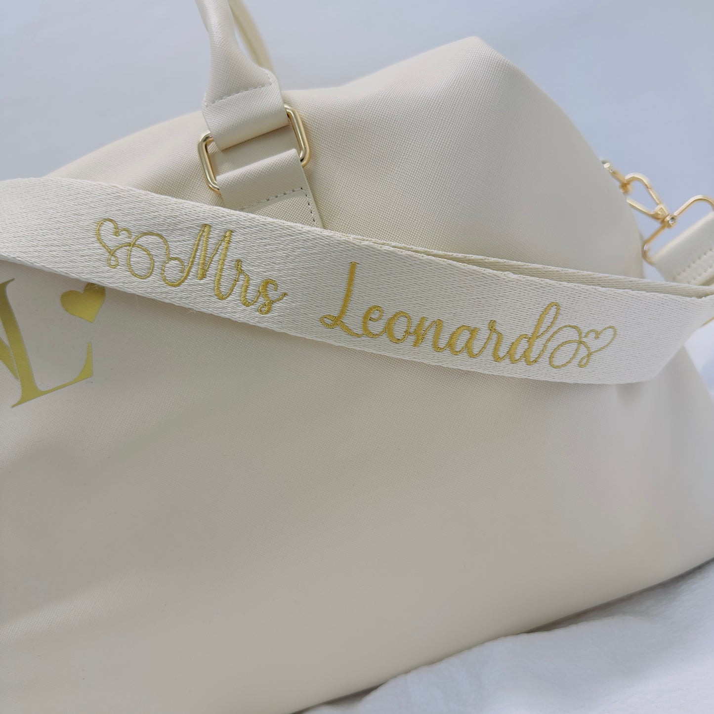 Personalised Embroidered Boutique Honeymoon or Wedding Weekender Holdall