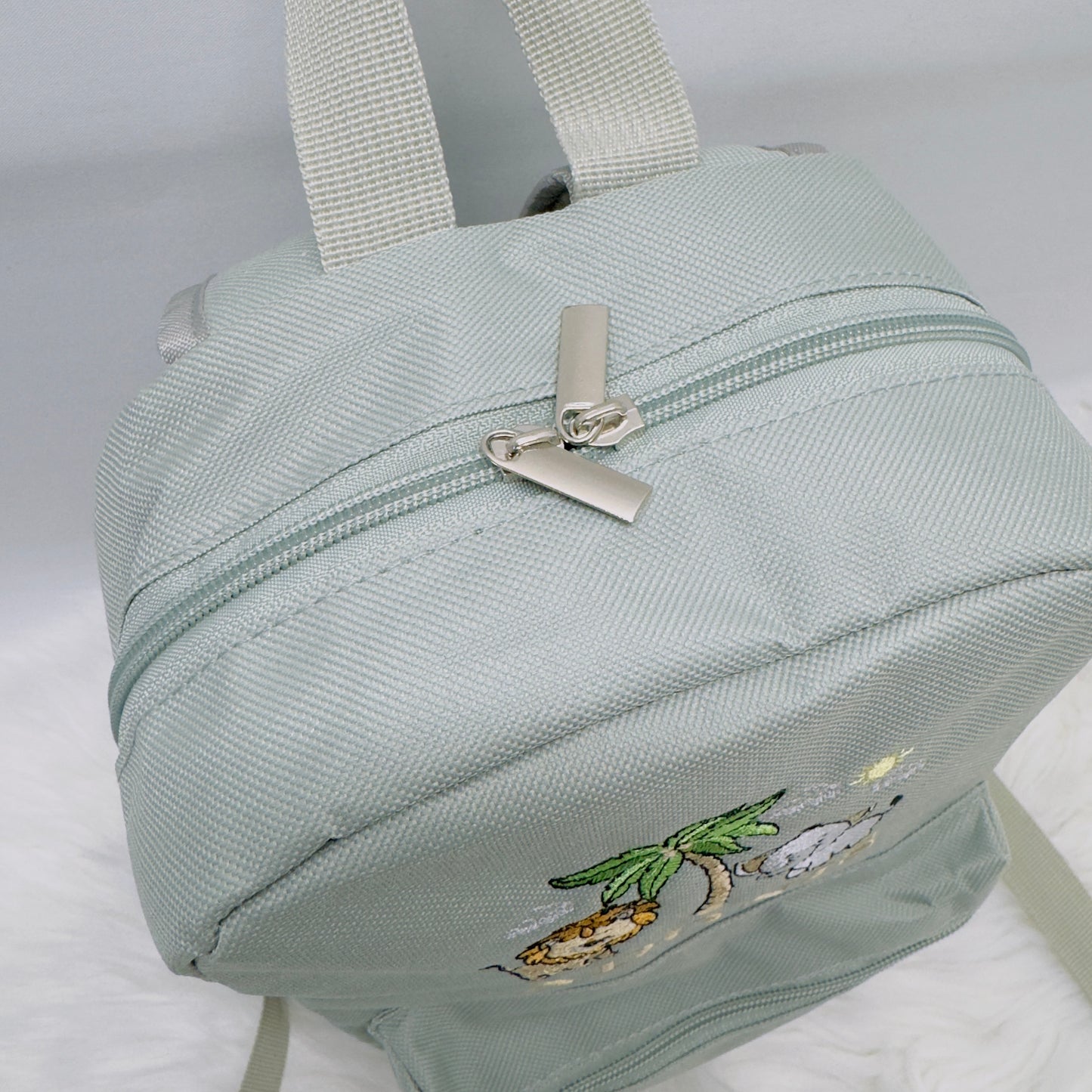 Children's Safari Embroidered Personalised Back Pack. School or Nursery Rucksack.