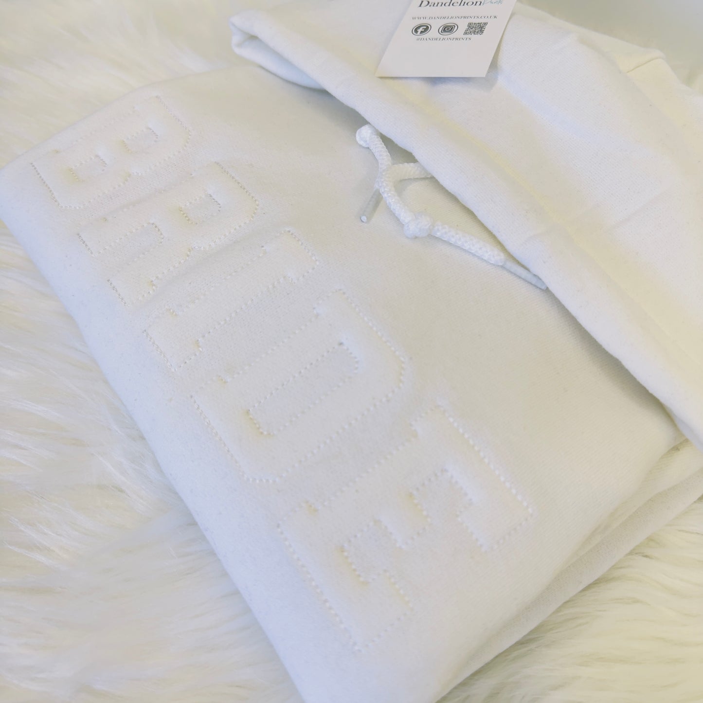 Chic White Hoodie with Elegant 'BRIDE' Embroidery - Perfect for the Stylish Bride