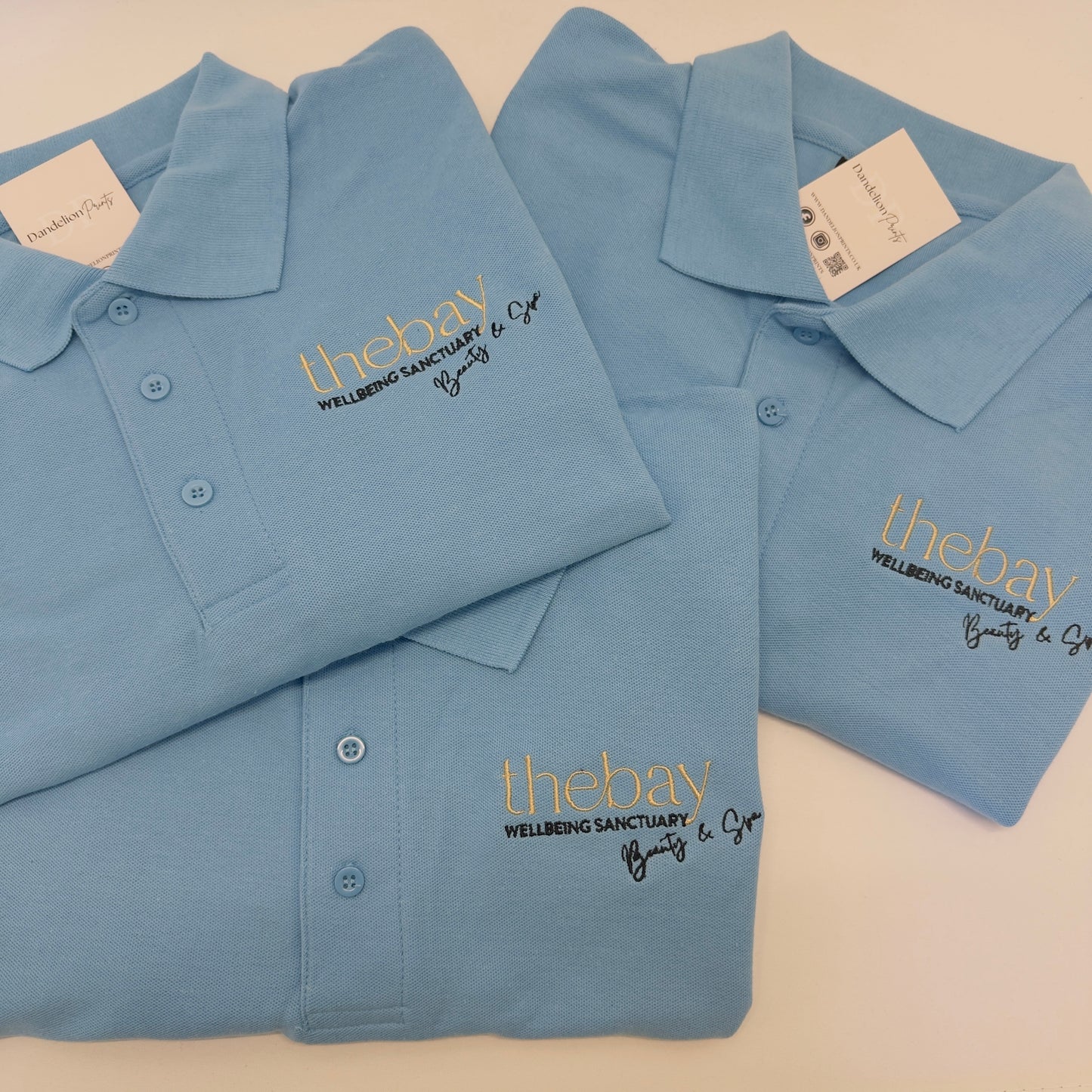 LARGE WHITE Men's Business Branded RTX Polo Shirts